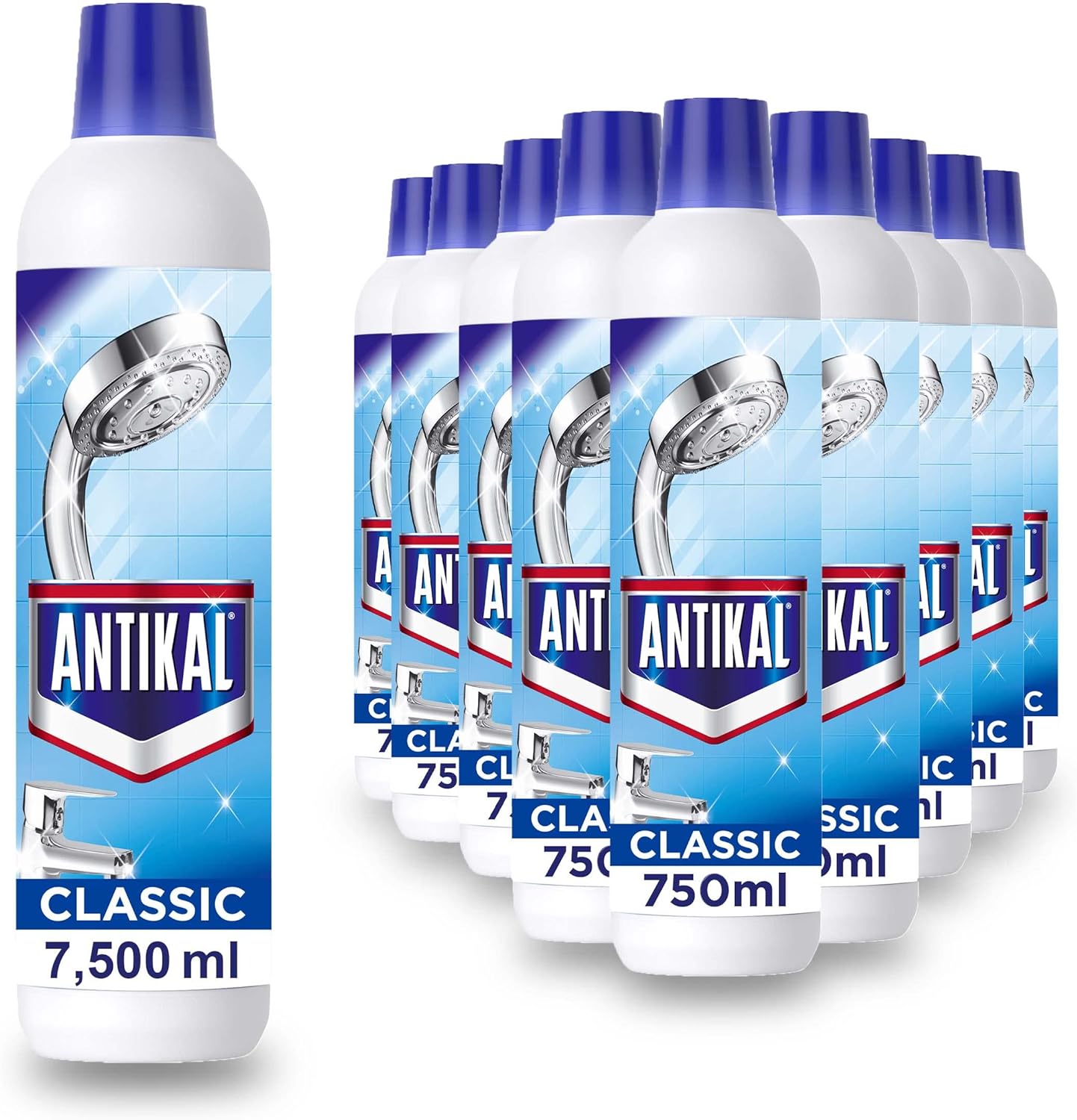 Thumbnail 6 de Antikal Gel pour Salle de Bain – Pack 15 x 750 ml, Anti-Gouttes, élimine jusqu’à 99,99 % du calcaire et résidus de savon, parfum classique