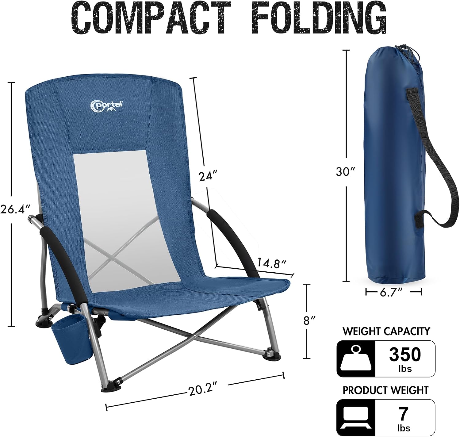 Thumbnail 2 de Portal Beach Chair for Adults: Durable, Lightweight Folding Chair for Outdoor Adventures