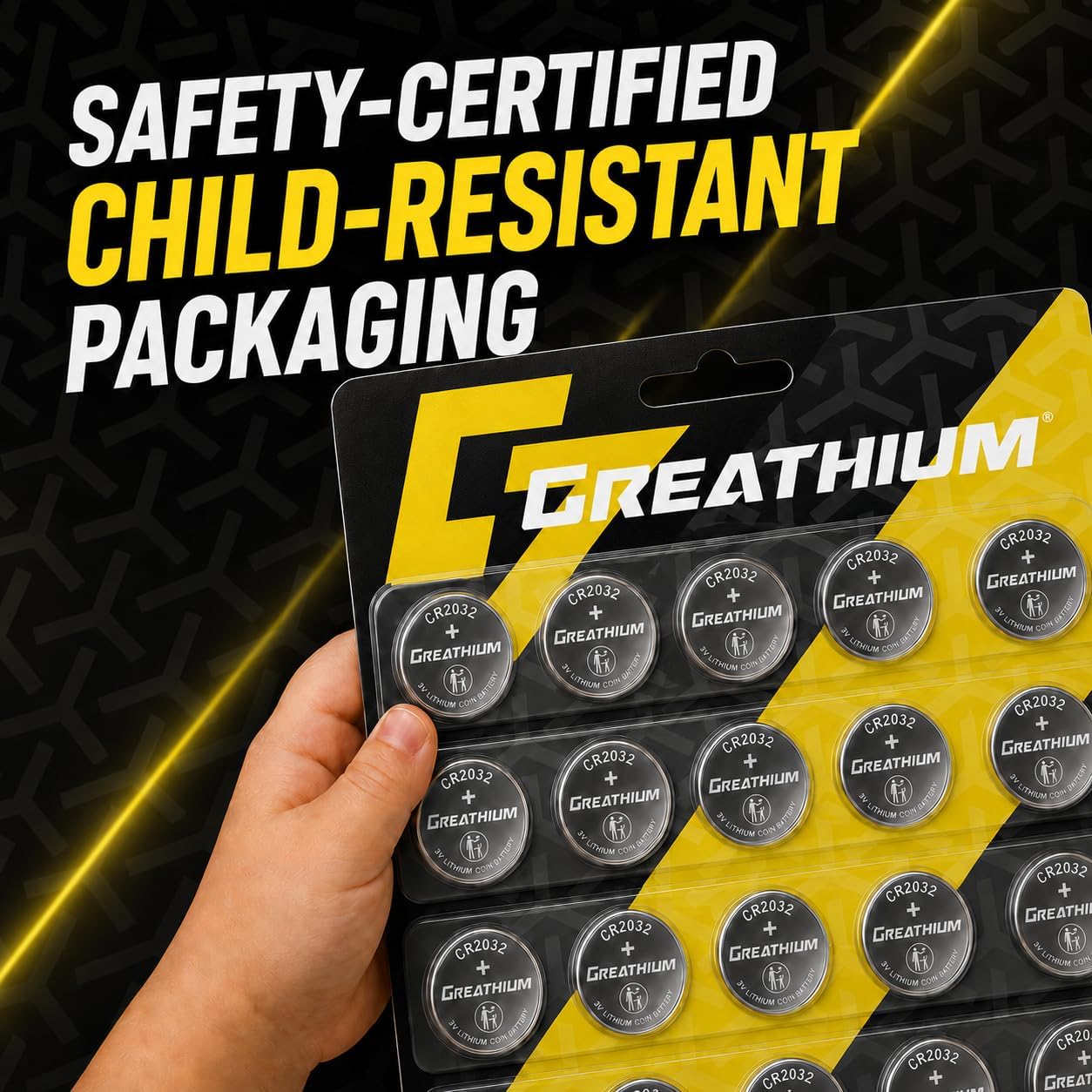 Detalle de Greathium CR2032 Lithium Coin Cell Batteries, 40-Pack, 3V, Non-Coated