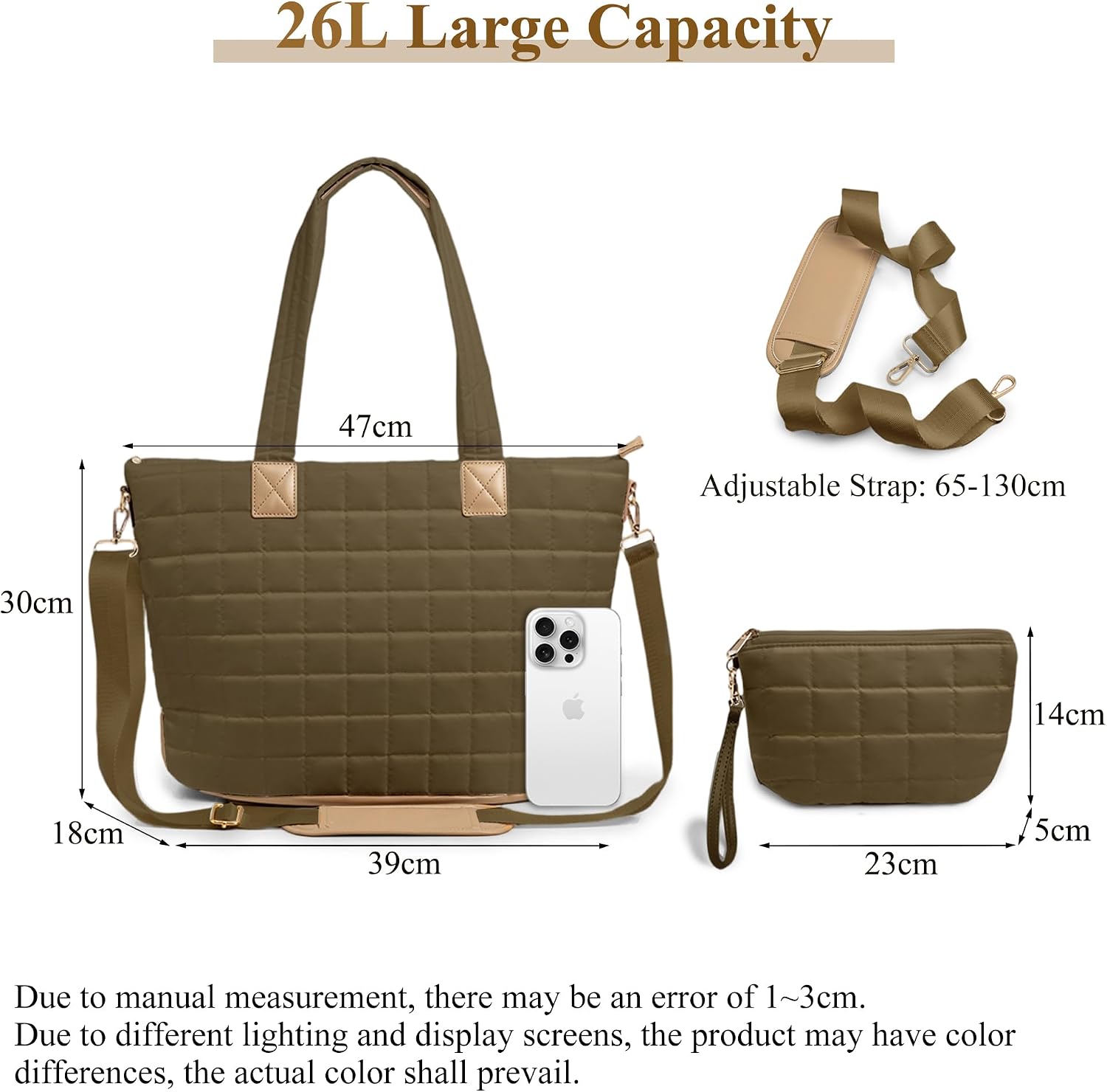 Detalle de Mabecol Sac cabas matelassé 26L