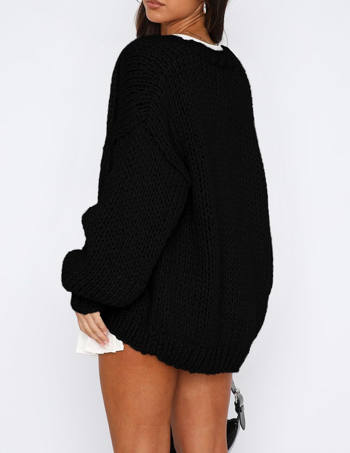 Detalle 2 de PRETTYGARDEN Long Sleeve Chunky Knit Cardigan