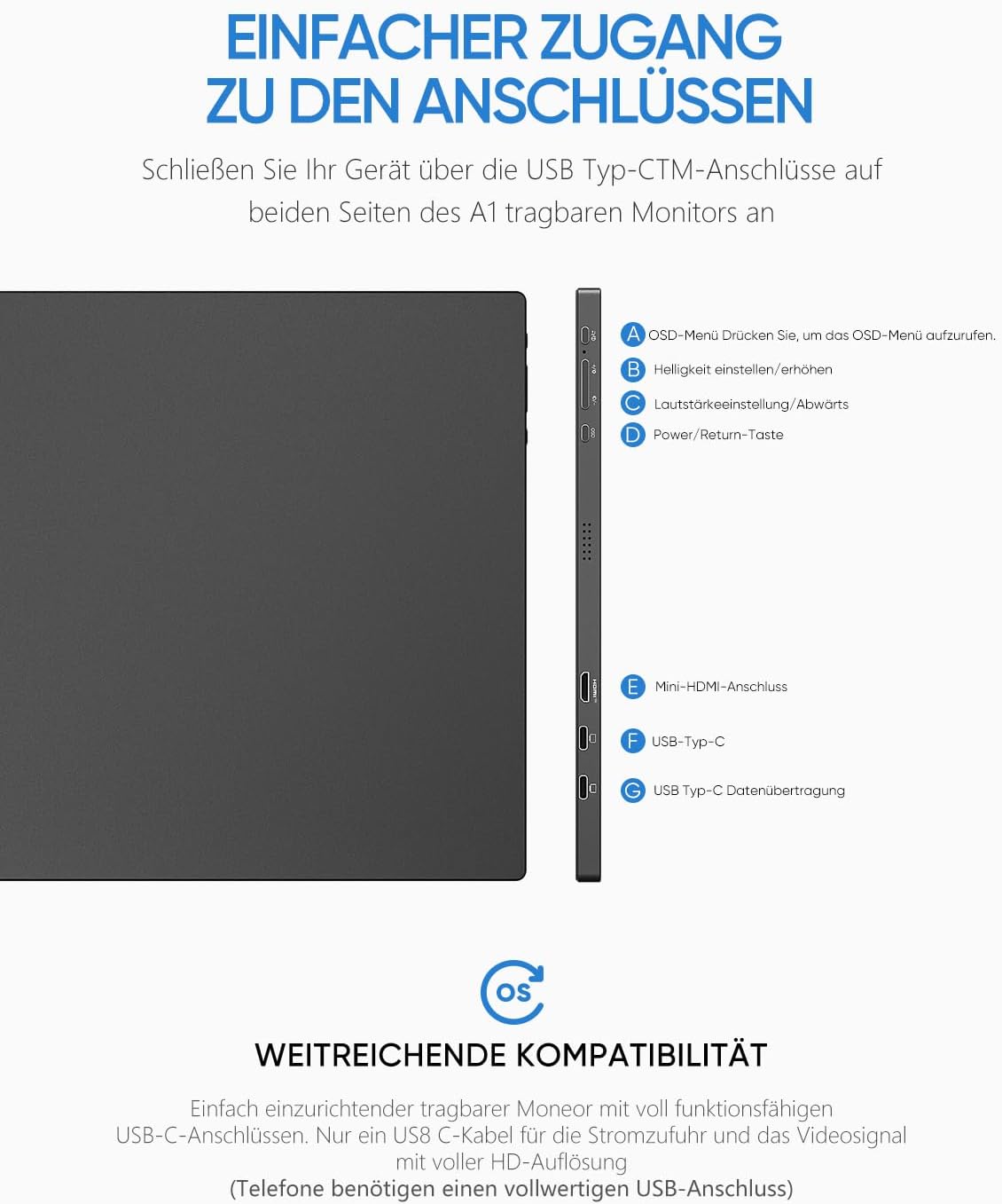 Thumbnail 3 de ARZOPA A1 Tragbarer Monitor 15,6"