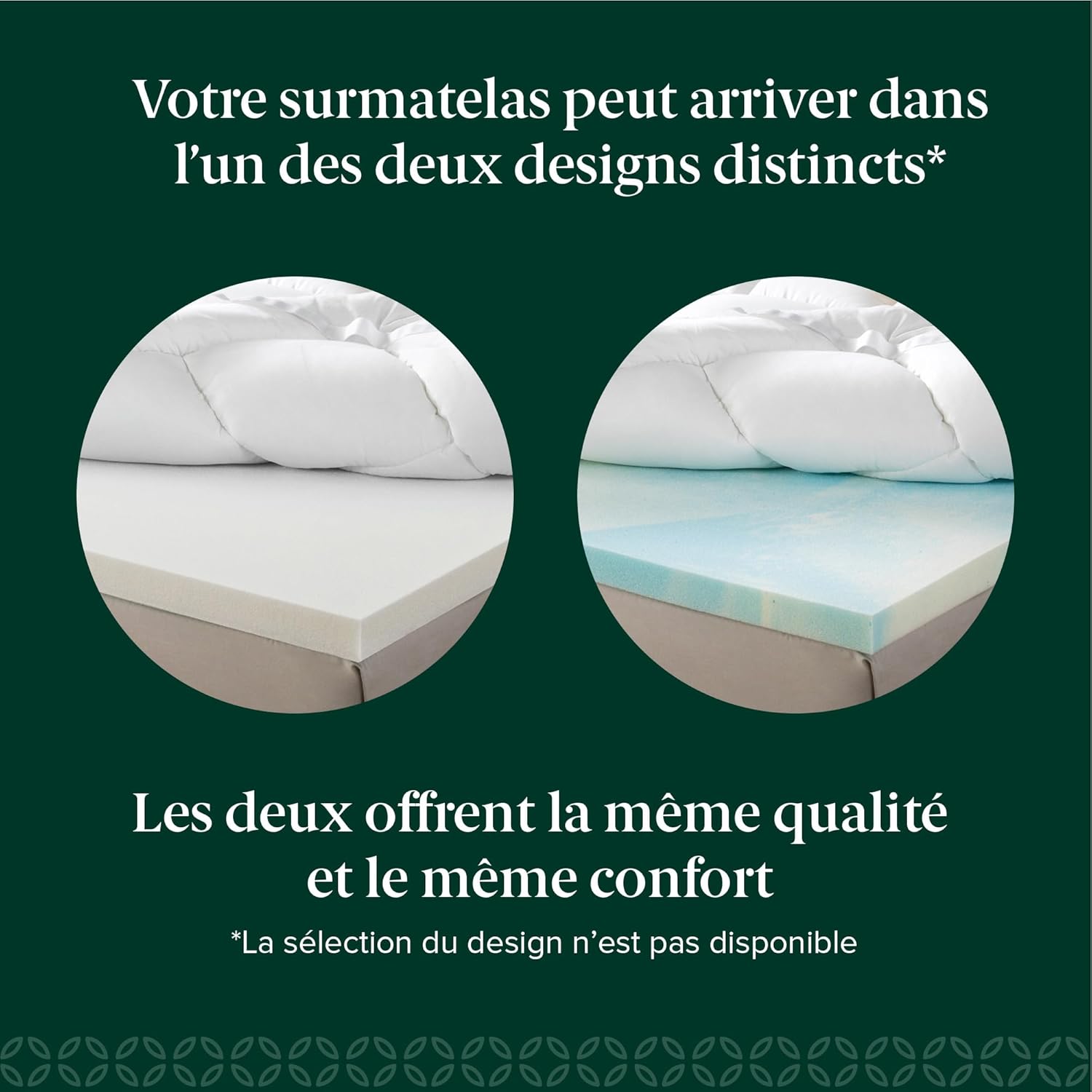 Detalle de Zinus Surmatelas 90x190 cm — mousse à flux d’air, 10 cm d’épaisseur, confort ergonomique