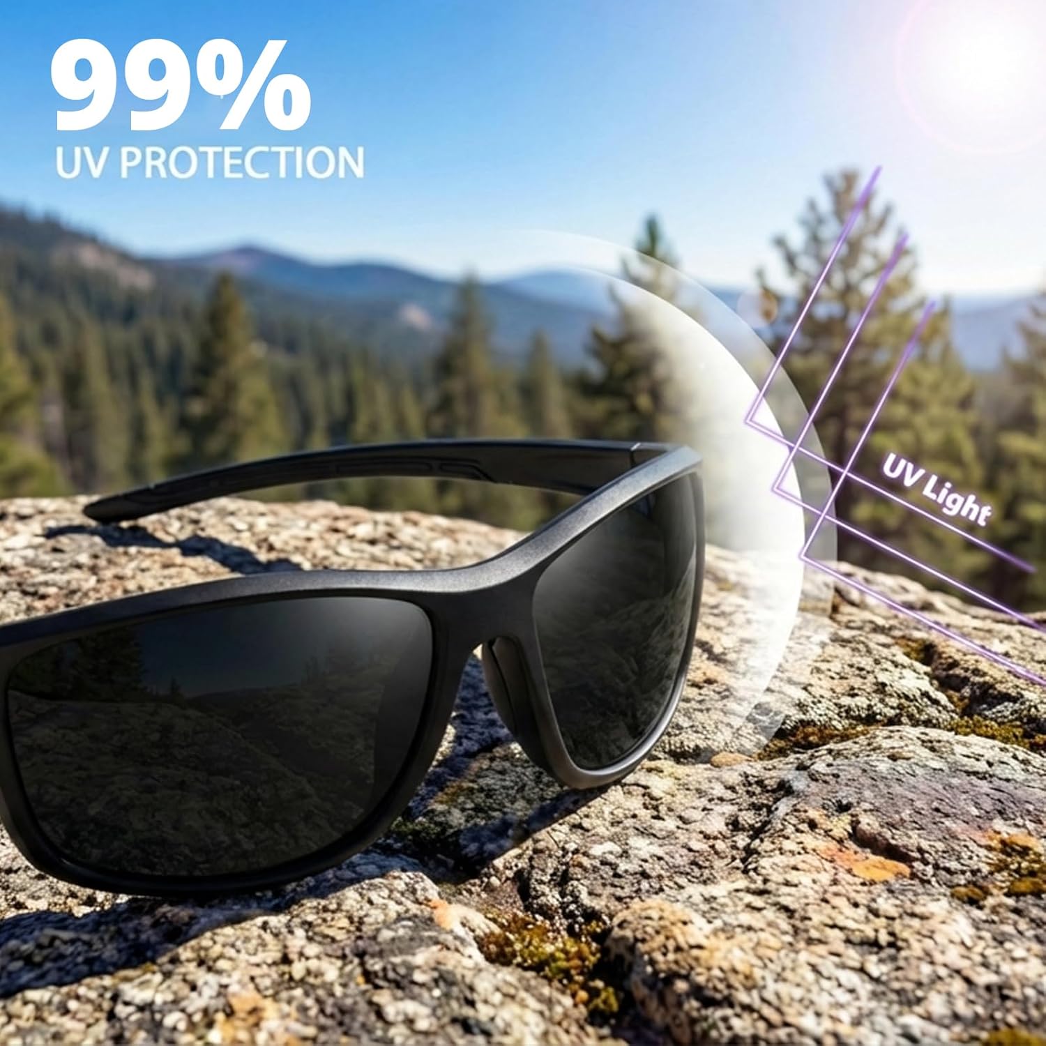Thumbnail 3 de Myiaur Photochromic Running Sunglasses (UV400, polarised) with wrap-around sports fit