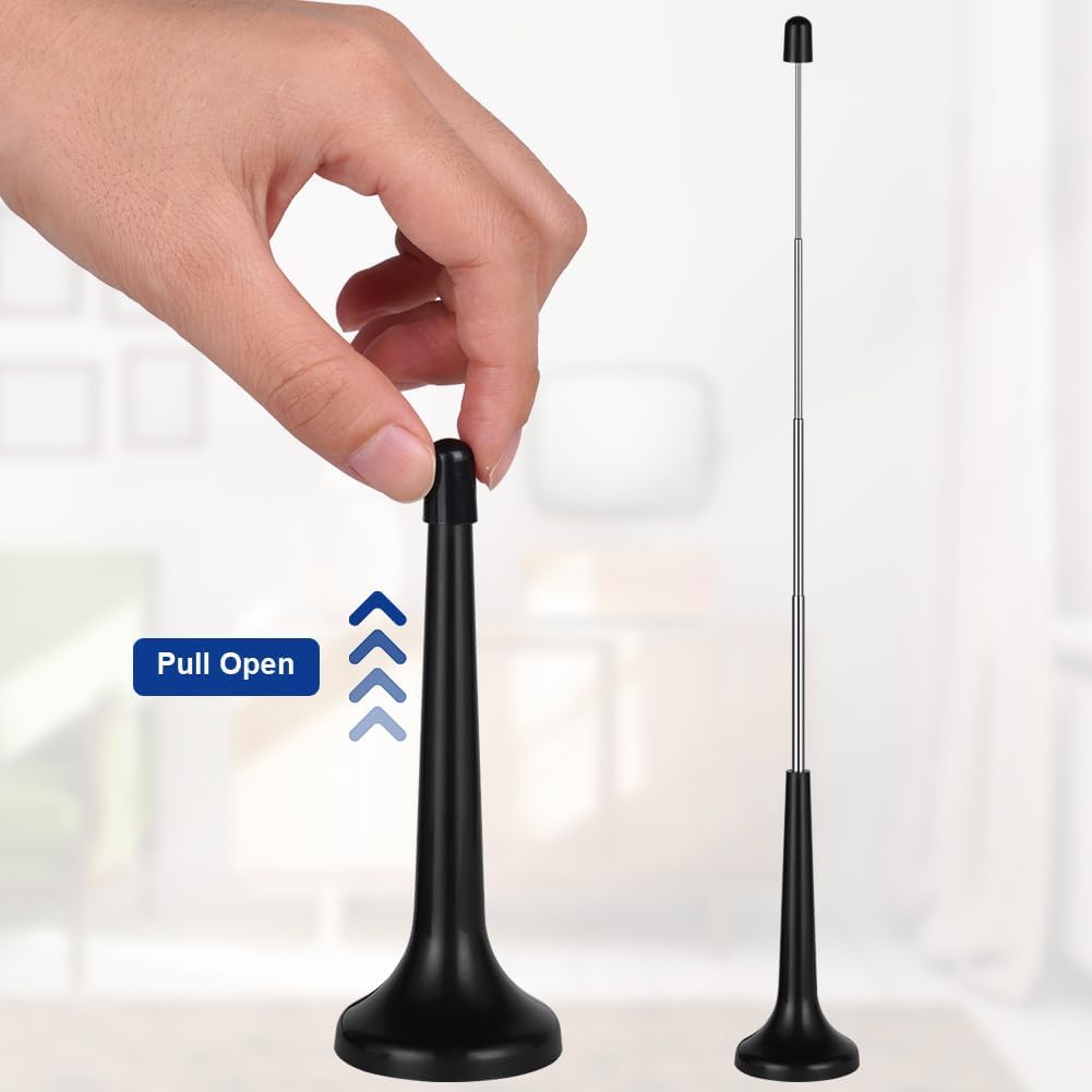 Detalle de Adiwo DAB/UKW Radioantenne mit 3 m Koaxialverlängerungskabel – 75 Ohm, inklusive Adapter