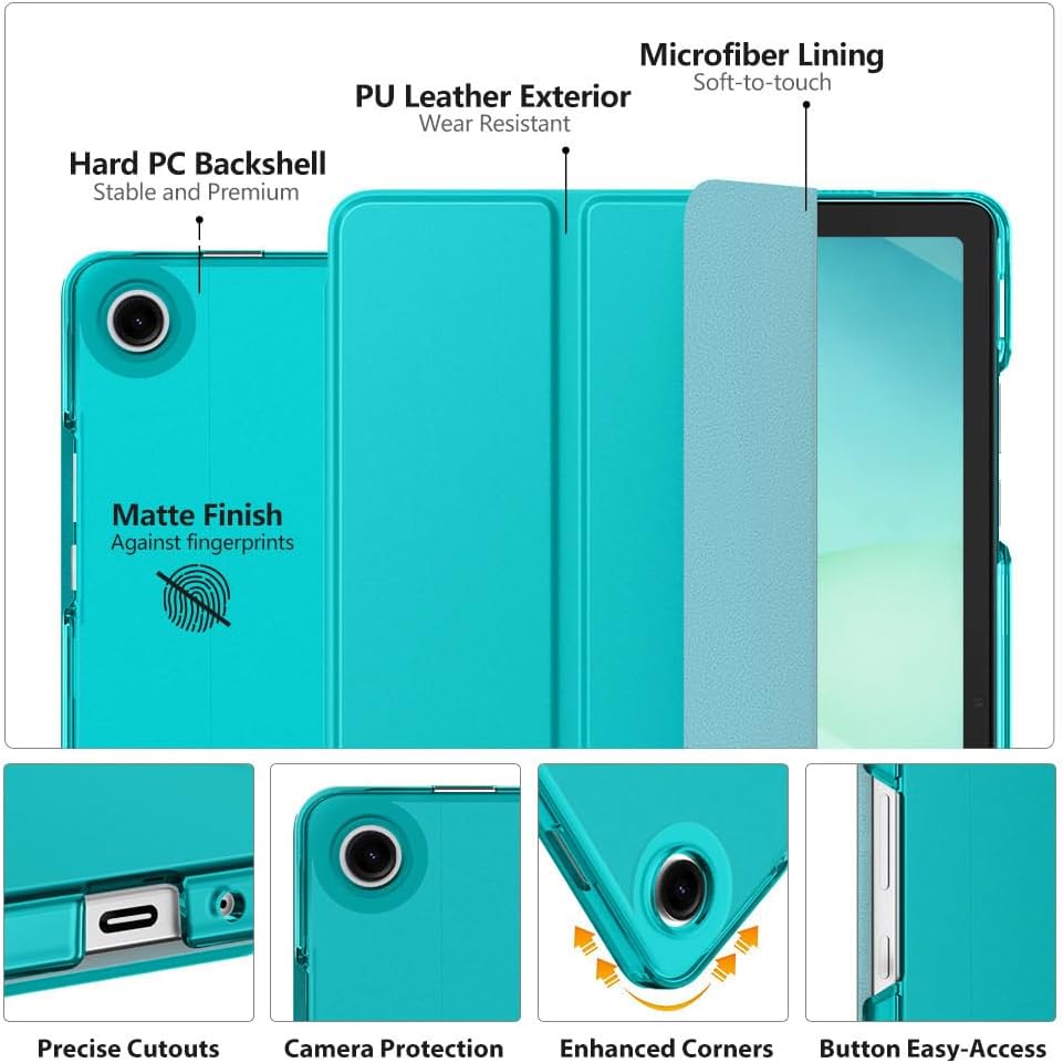 Thumbnail 1 de MoKo Schlanke Hülle für Samsung Galaxy Tab A11+/A9 Plus 11 Zoll – Transparentes Rückseiten-Case mit Auto-Wake-Funktion