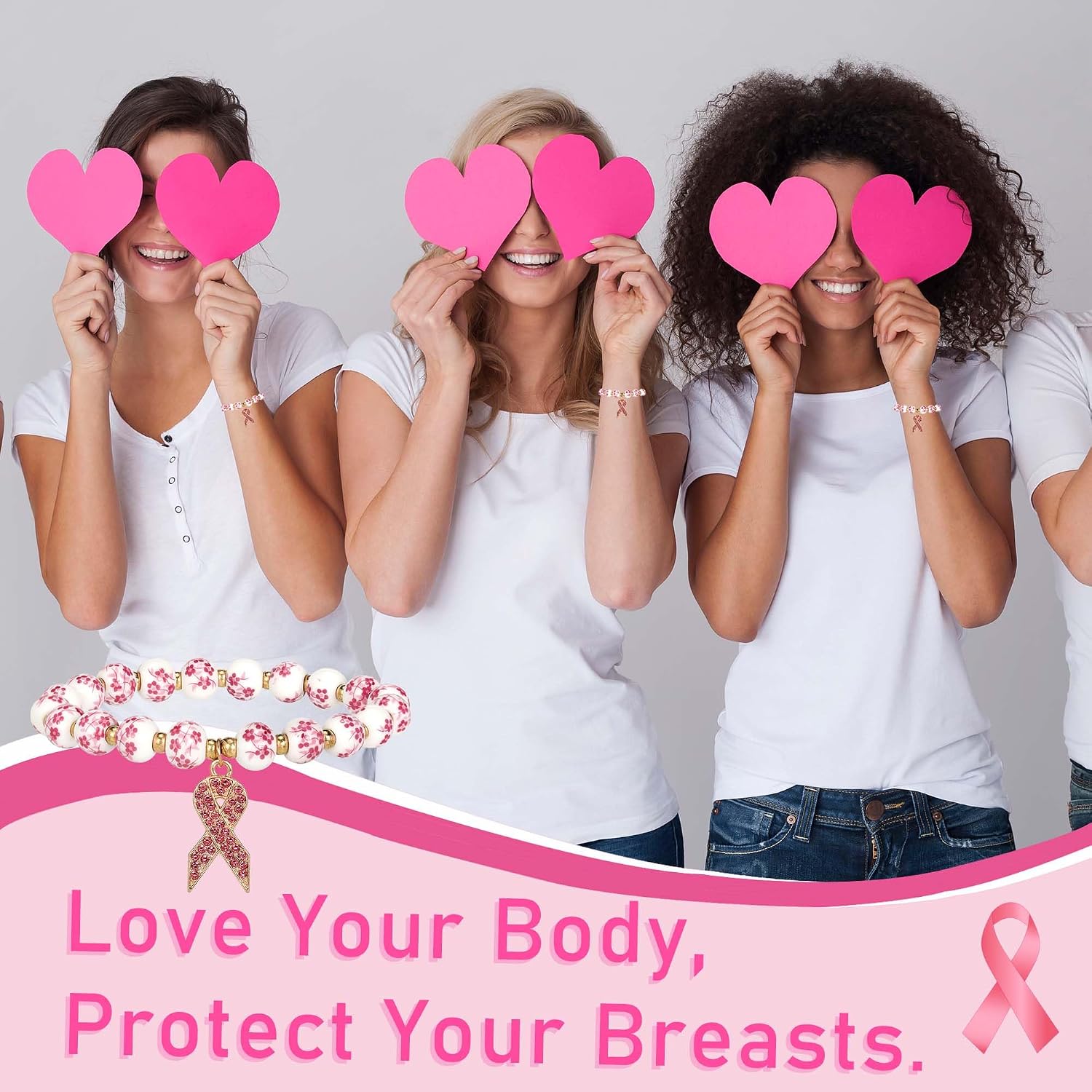 Thumbnail 4 de pVq Breast Cancer Awareness Bracelets