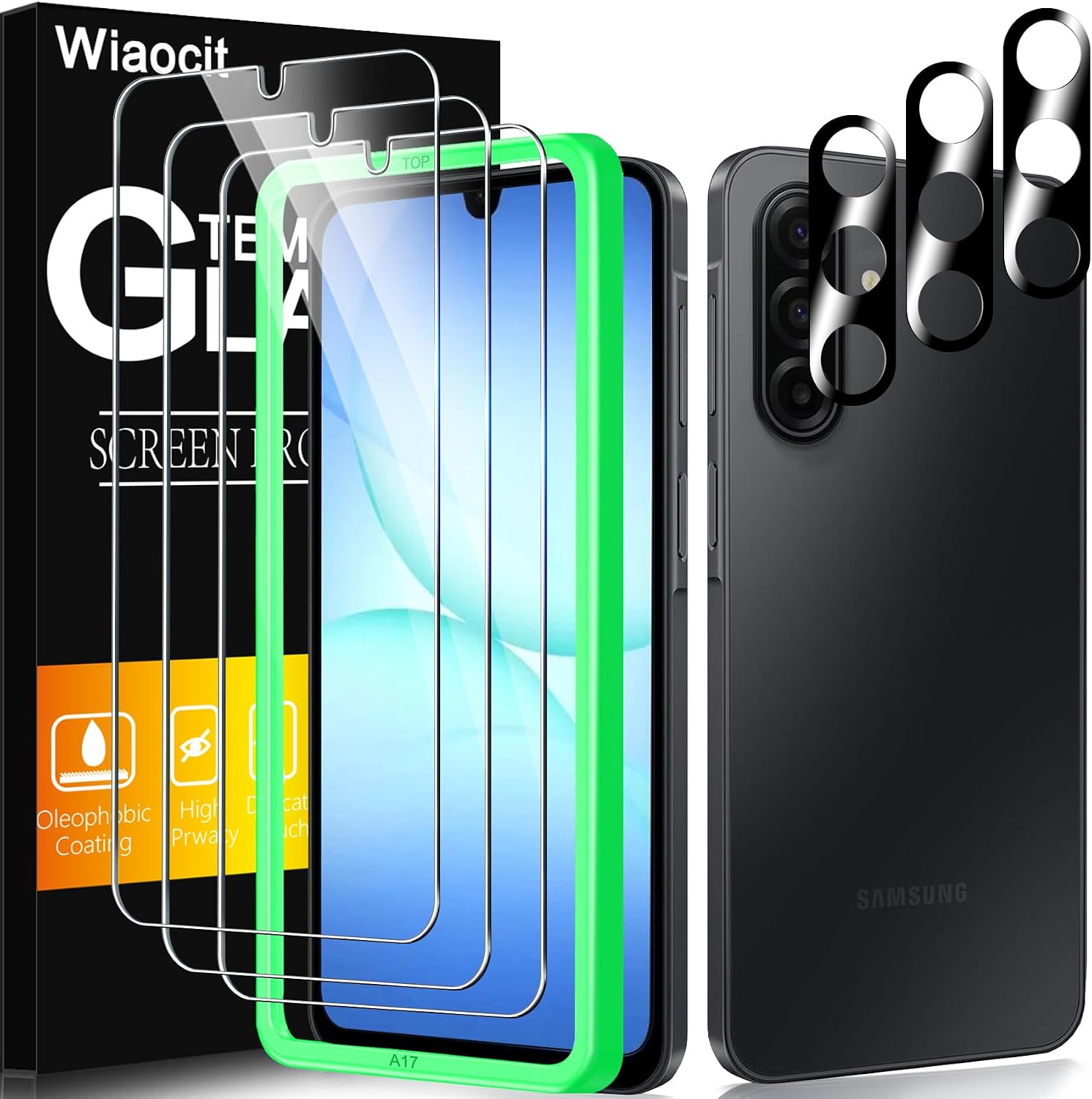 Detalle de Wiaocit 3 Pack Screen Protector for Galaxy A17 5G