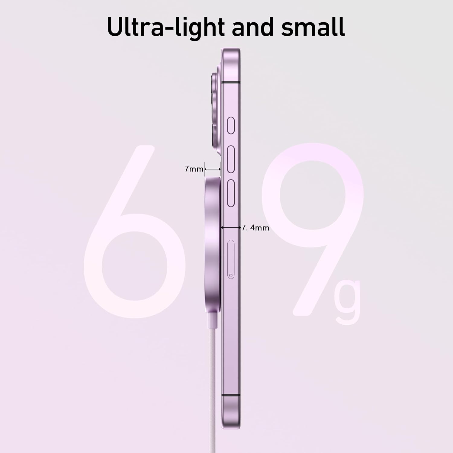 Detalle de BENFEI Caricatore Wireless Magnetico 15W: compatibilità MagSafe e ricarica sicura per iPhone 12–17