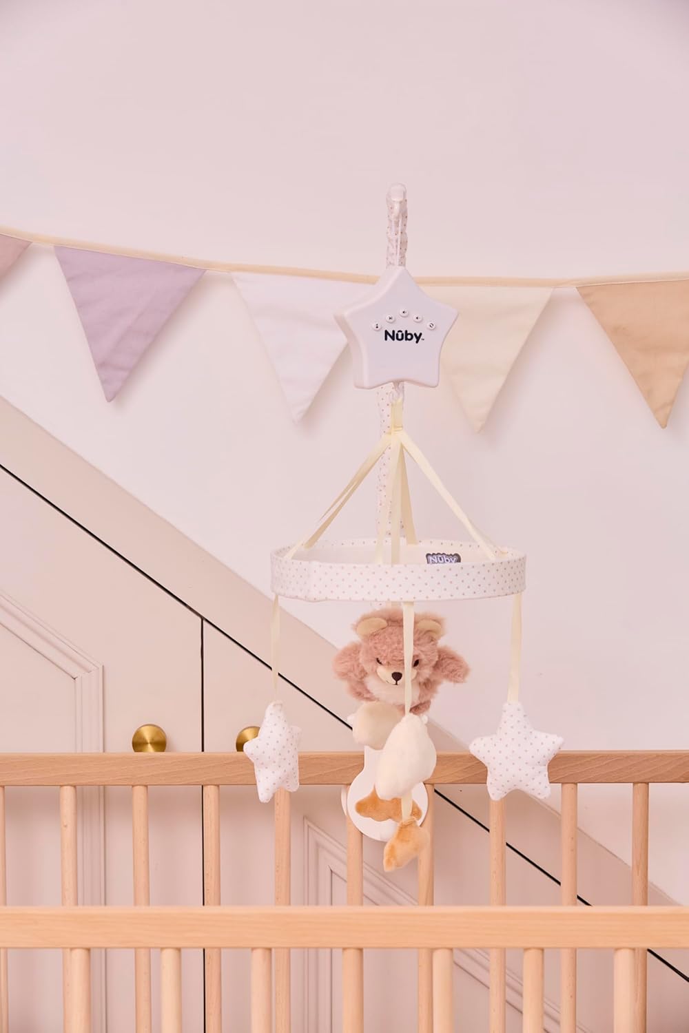 Thumbnail 1 de Nuby Biscuit Bear Musical Cot Mobile for Babies – A Calm, Gentle Soothing Spin for Bedtime