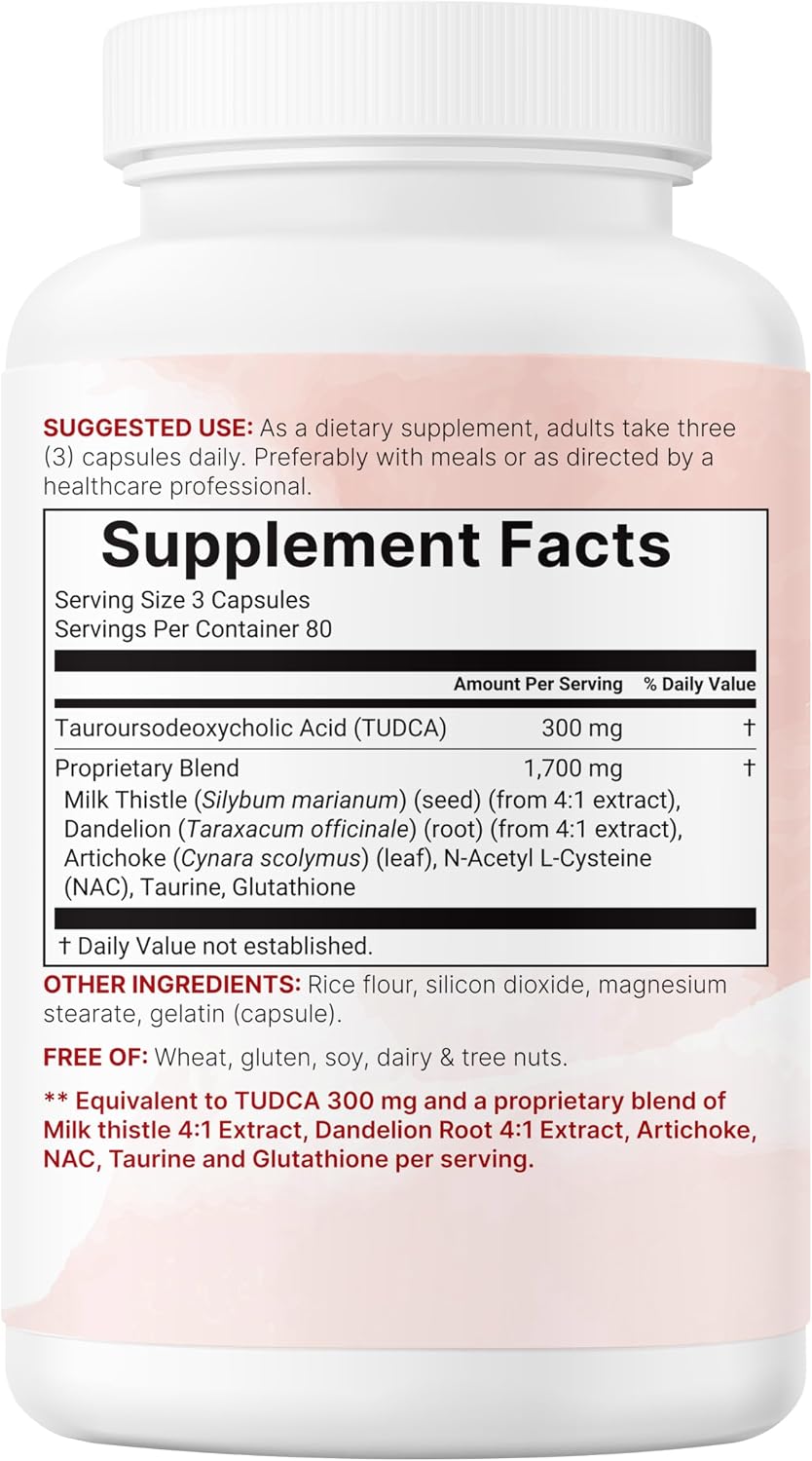 Detalle de Micro Ingredients TUDCA Supplement, 240 Capsules