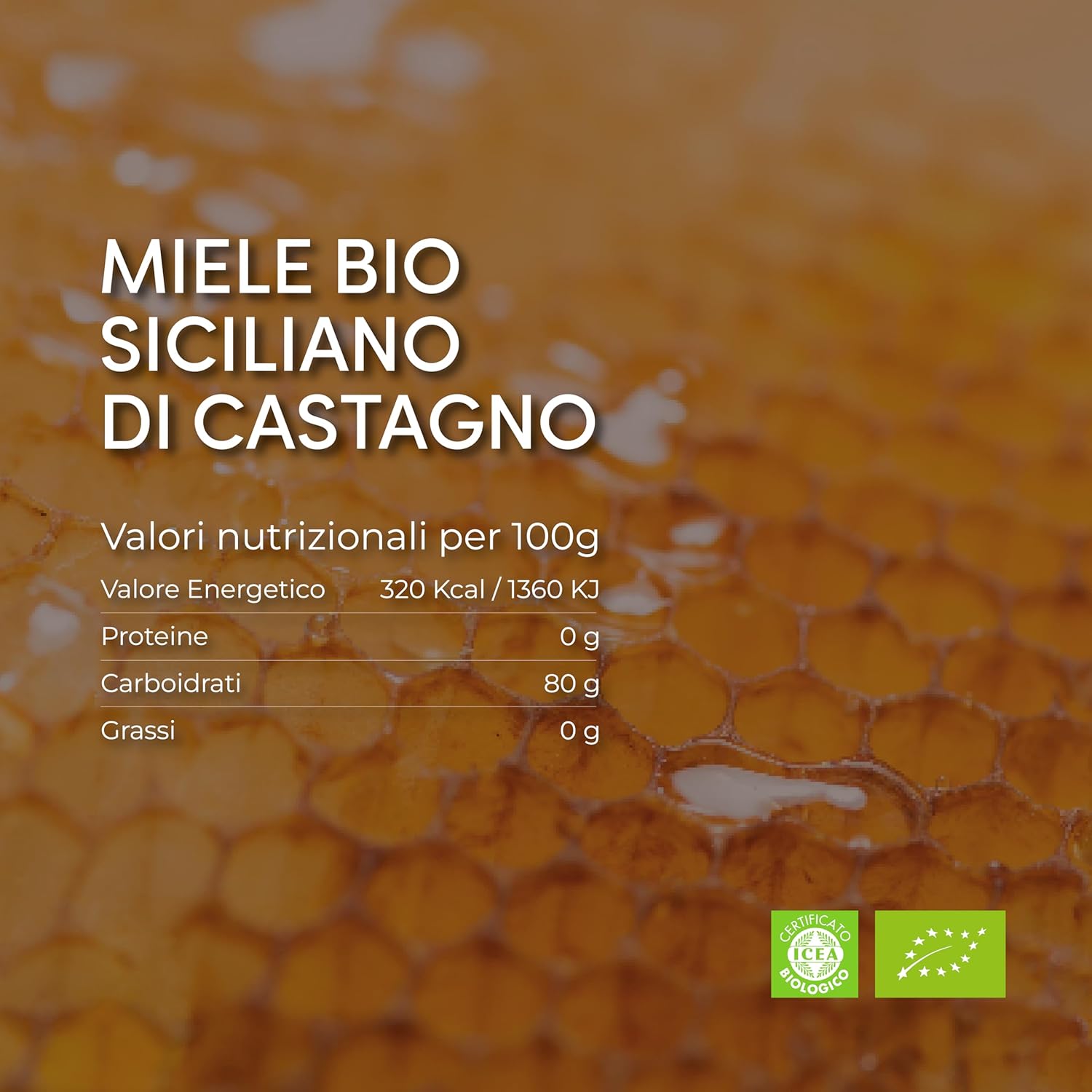 Detalle de Racilia Miele Bio di Castagno – Miele di Castagno 100% Biologico, 250 g