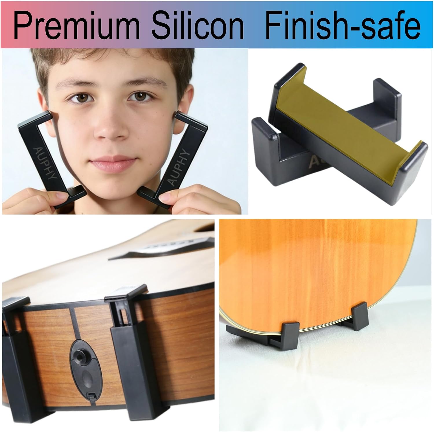 Thumbnail 6 de AUPHY SGS22 Portable Clip-On Guitar Stand for Acoustic, Classical & Folk Guitars