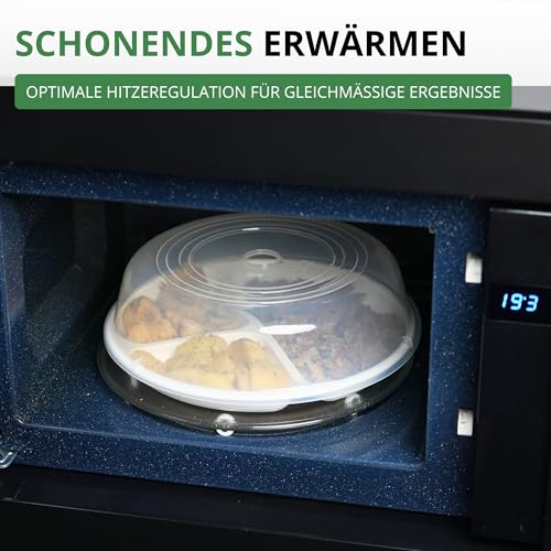Detalle de Westmark Mikrowellen-Abdeckhauben, 2er-Set, Durchmesser 25 cm – Transparent