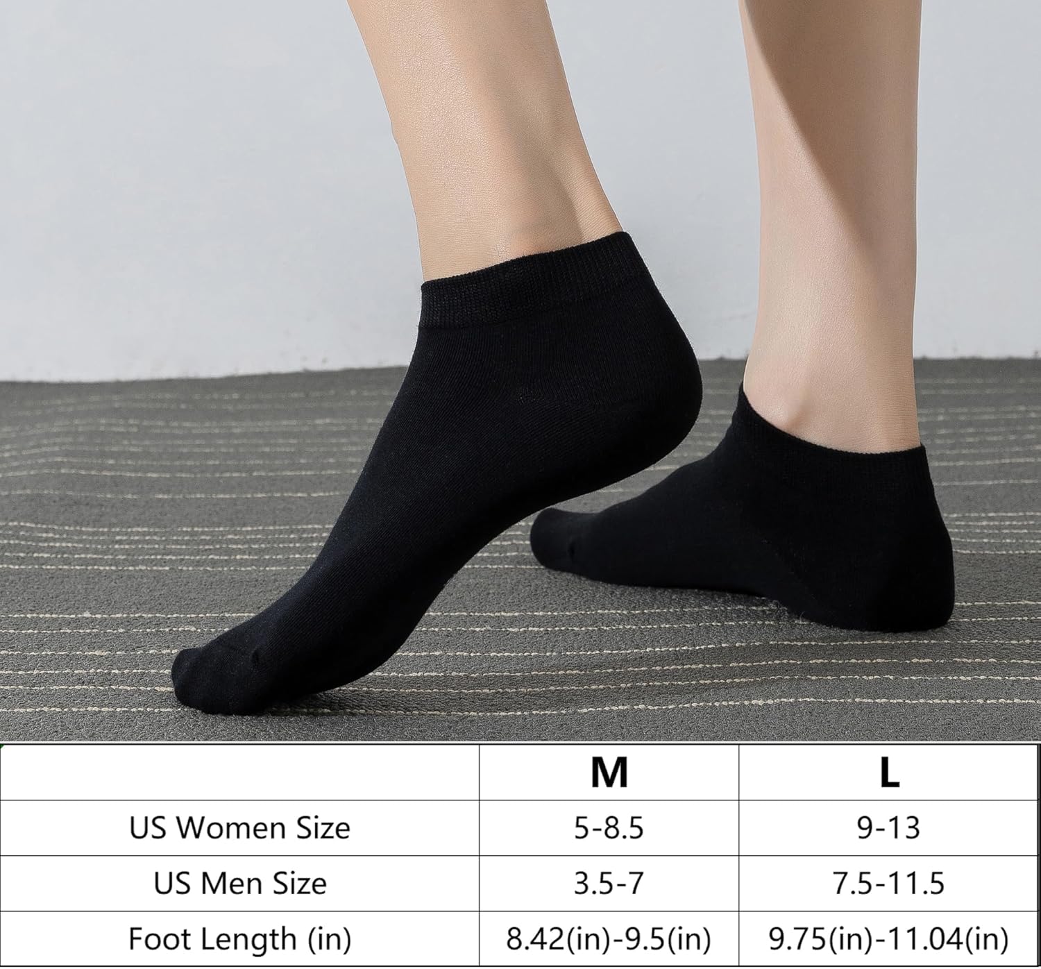 Detalle de DarkCom 8 Pairs Ankle Socks (Women & Men) – Cotton Trainer Socks, EU 36–41