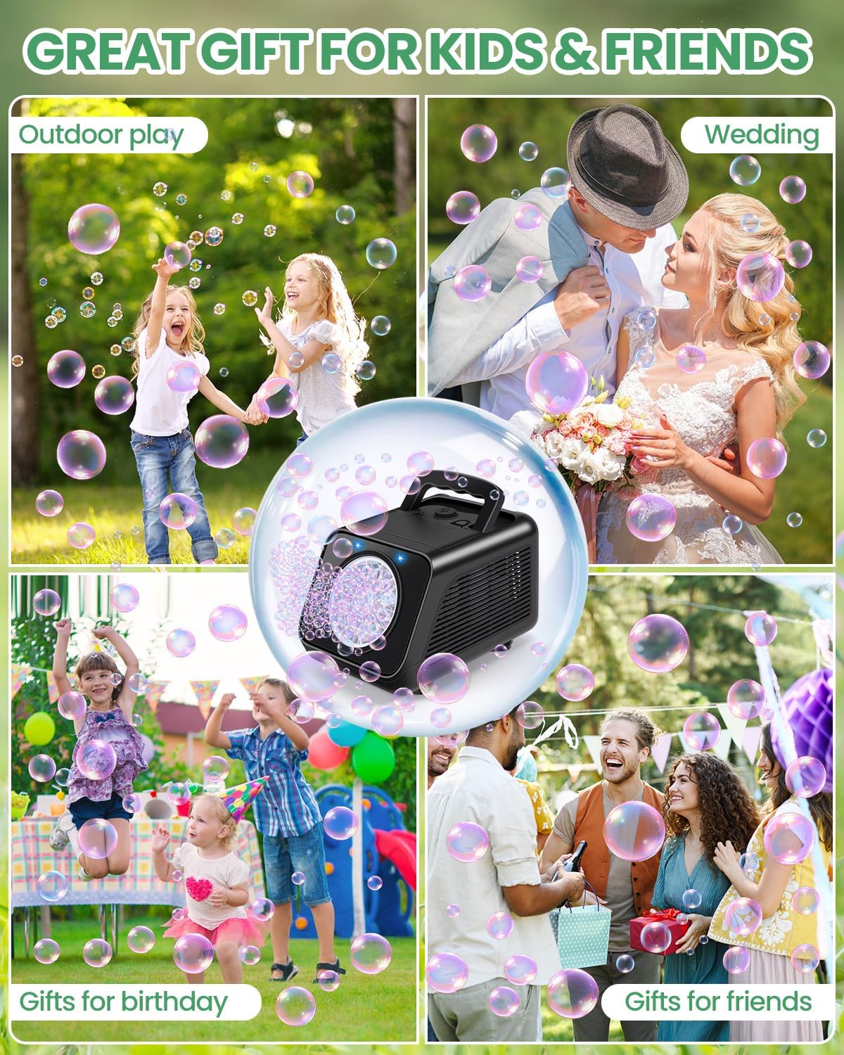 Detalle 2 de Bubble Machine Automatic Bubble Blower 200ML