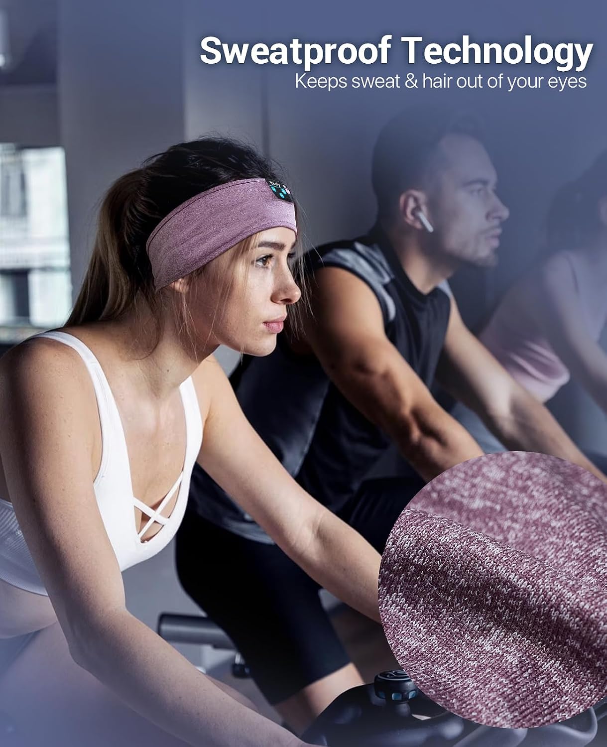 Detalle 2 de Navly Auriculares Bluetooth de Diadema para Dormir con Sonido HD