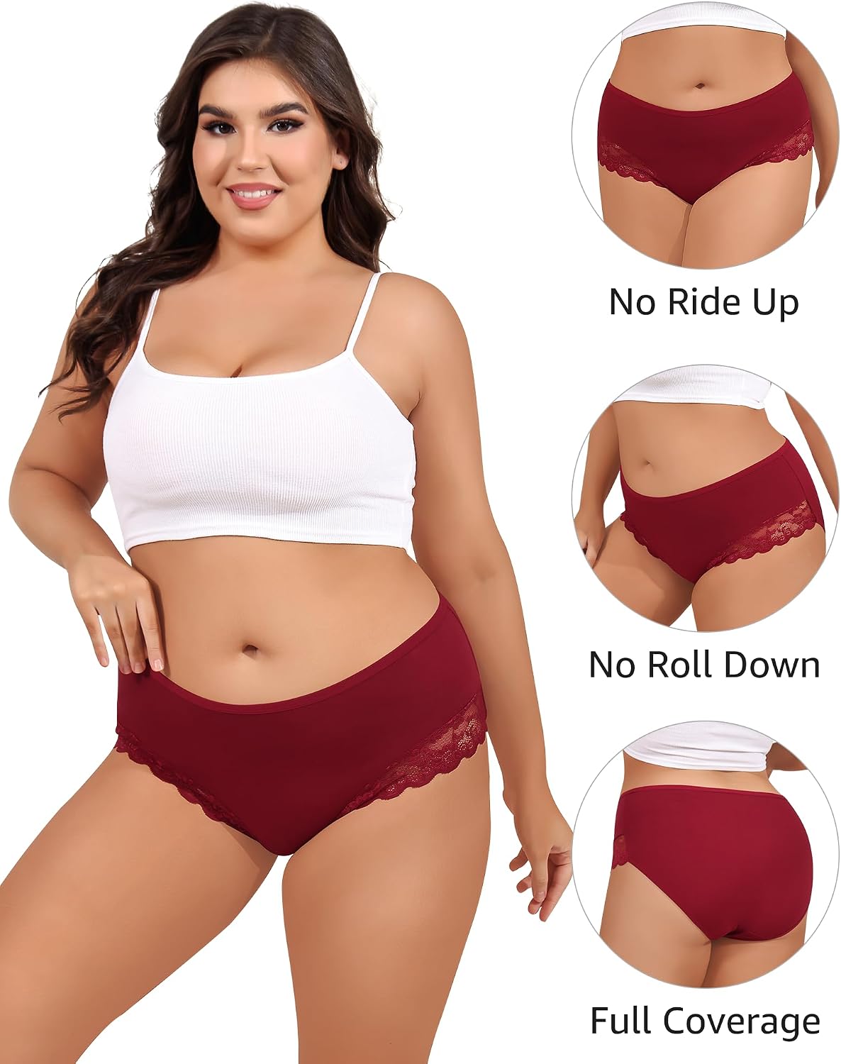 Detalle de Levao culotte grande taille coton 6 lots