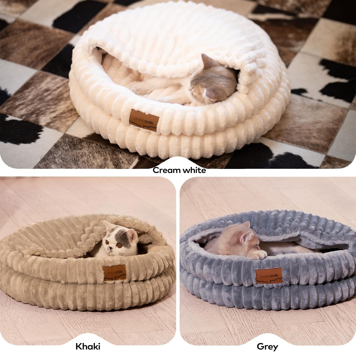 Thumbnail 6 de CheerPals Cat Bed with Cover 50 cm – Washable Cosy Cave