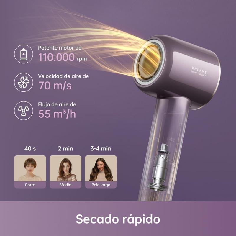 Detalle 2 de Secador de Pelo Profesional Dreame Glory Combo 1600W – 7 temperaturas y 2 velocidades