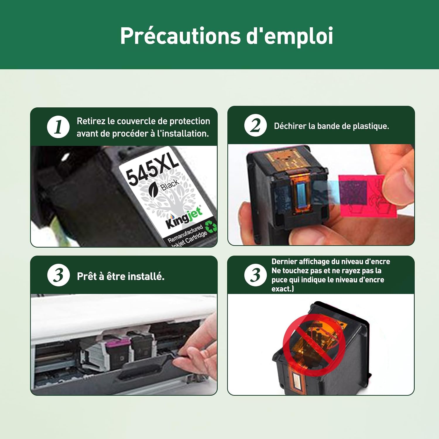 Thumbnail 5 de KINGJET PG-545XL CL-546XL Cartouches Canon