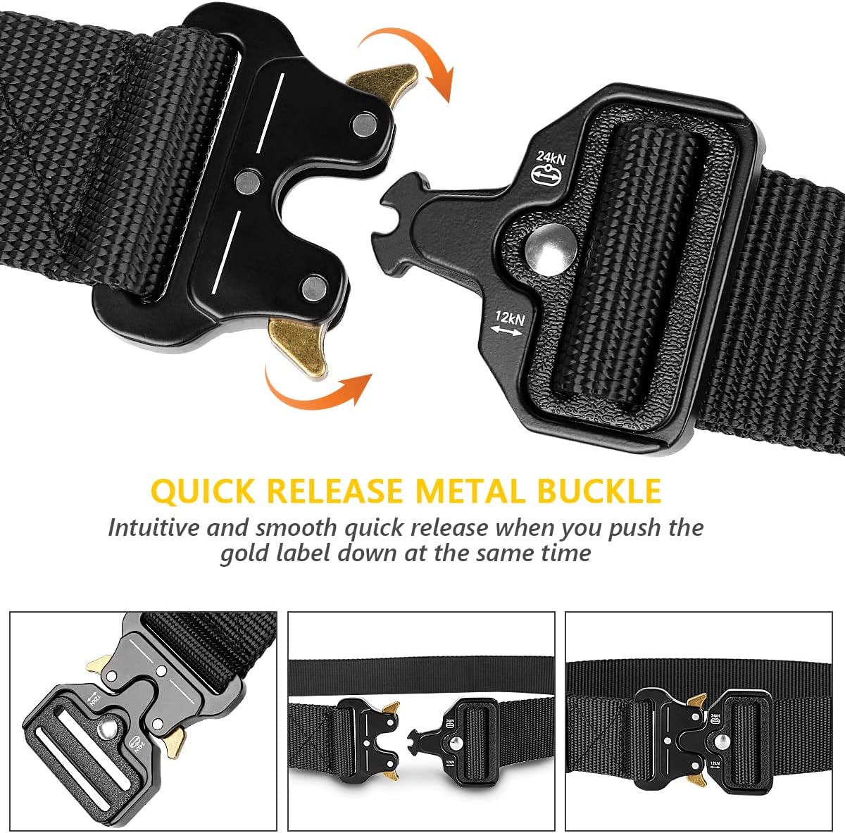 Thumbnail 2 de AivaToba tactische herenriem van 1000D nylon met metalen snelsluiting