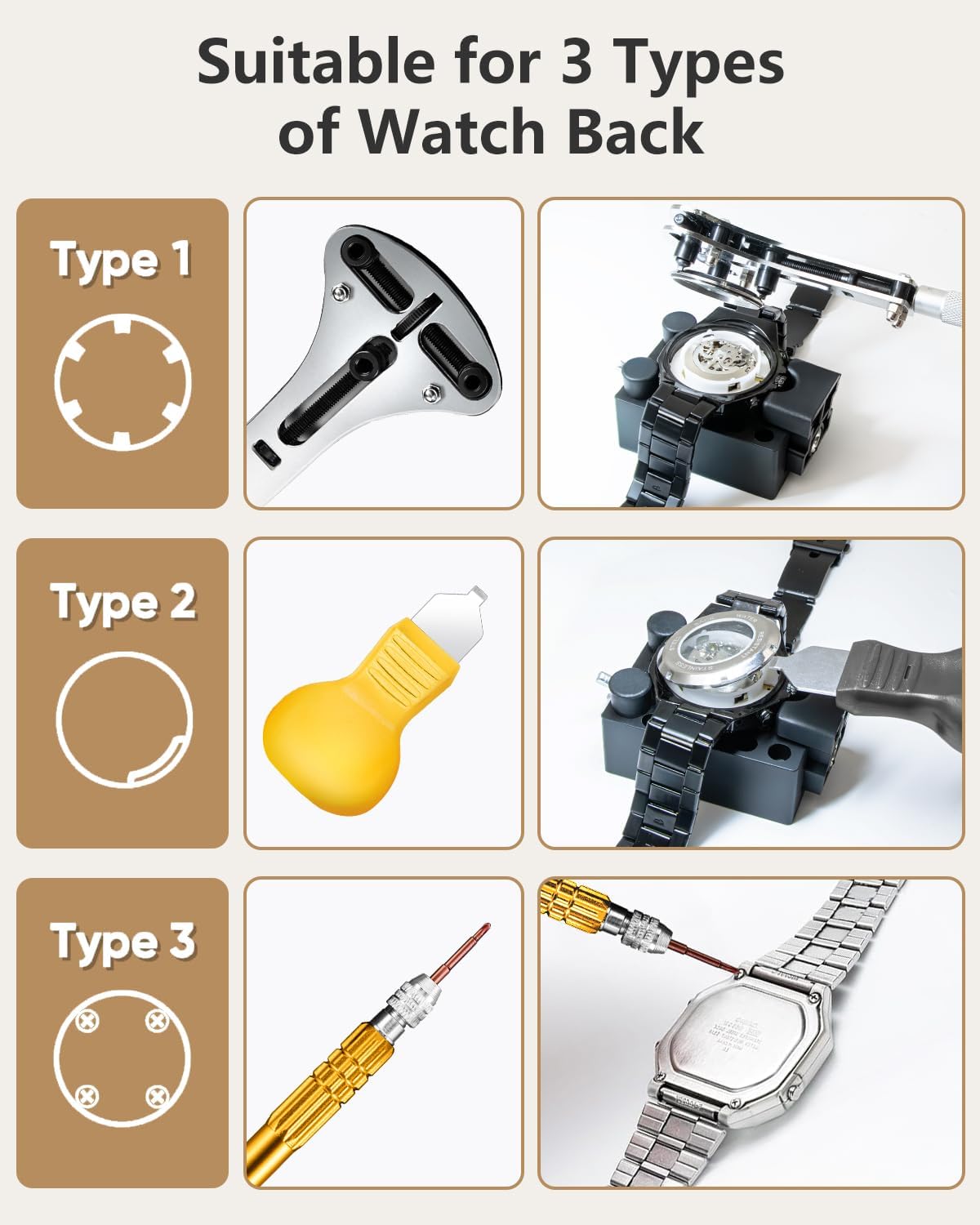 Detalle de EasyTime ETU-W149IN1-01 Watch Repair Kit, 149-Piece Set with Case Opener