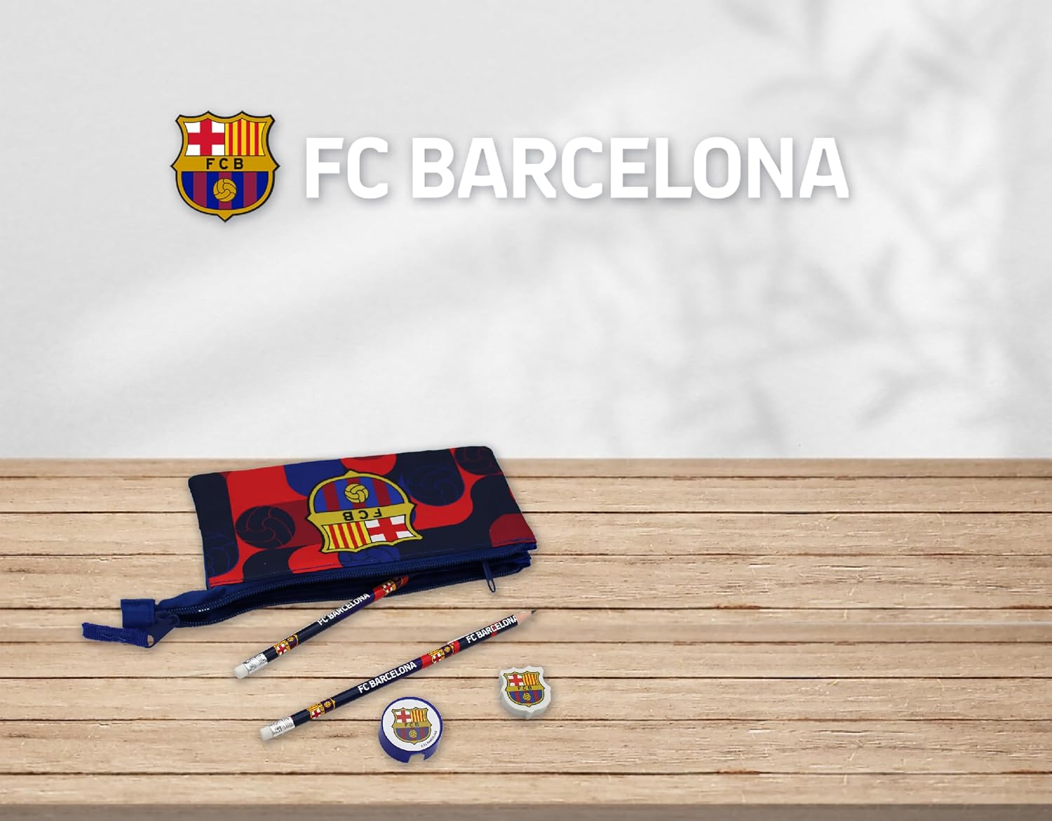 Detalle de CYPBRANDS FC Barcelona – niebieski zestaw szkolny z ołówkami i piórnikiem