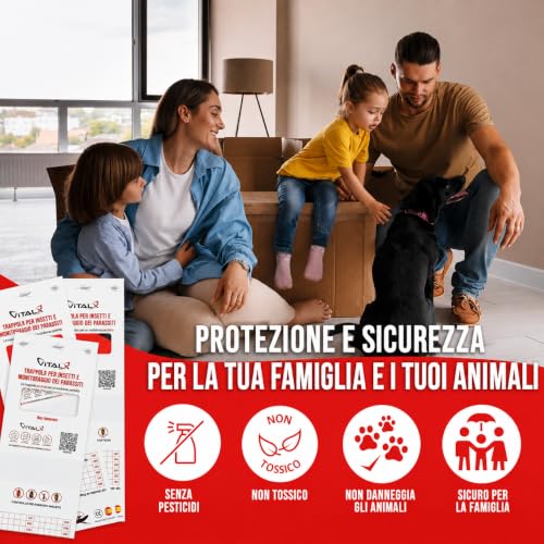 Detalle de VITALX Confezione da 30 Trappole per Scarafaggi – Trappola Ultrad decisiva adesiva, senza veleni