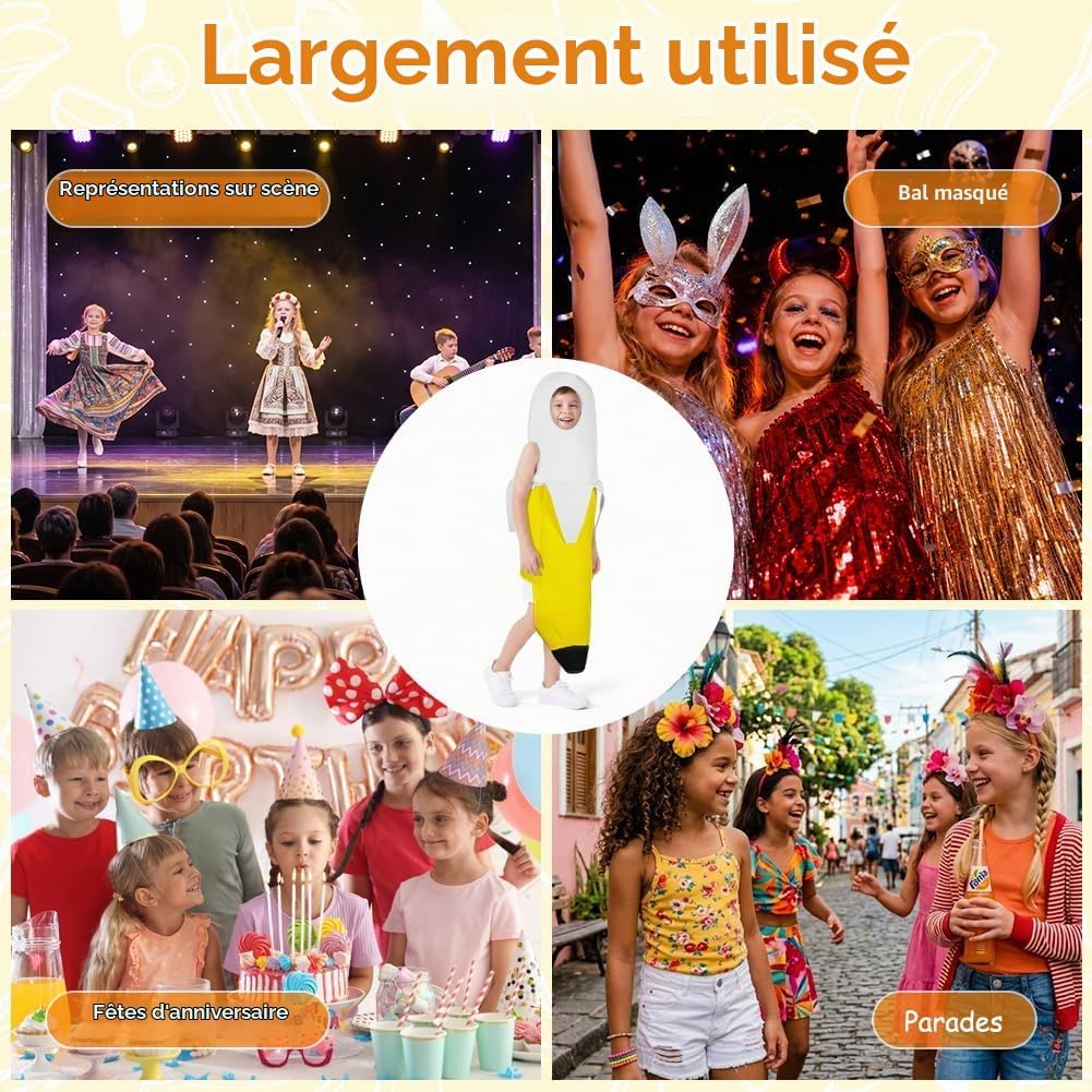 Thumbnail 6 de AYBUY 5722693 bananenkostuum, geel uniseks jumpsuit in één maat