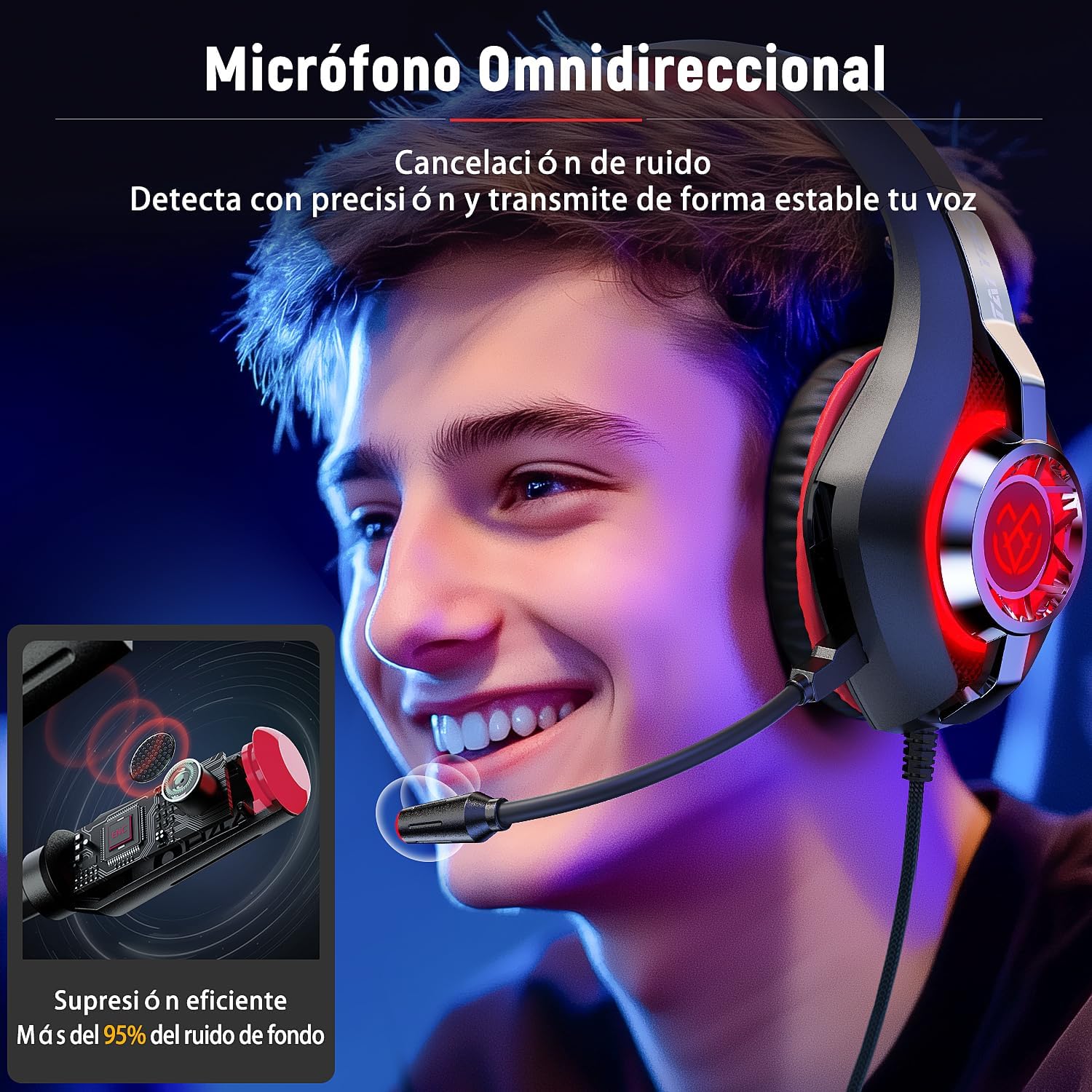 Detalle de Tatybo Cascos Gaming 50 mm