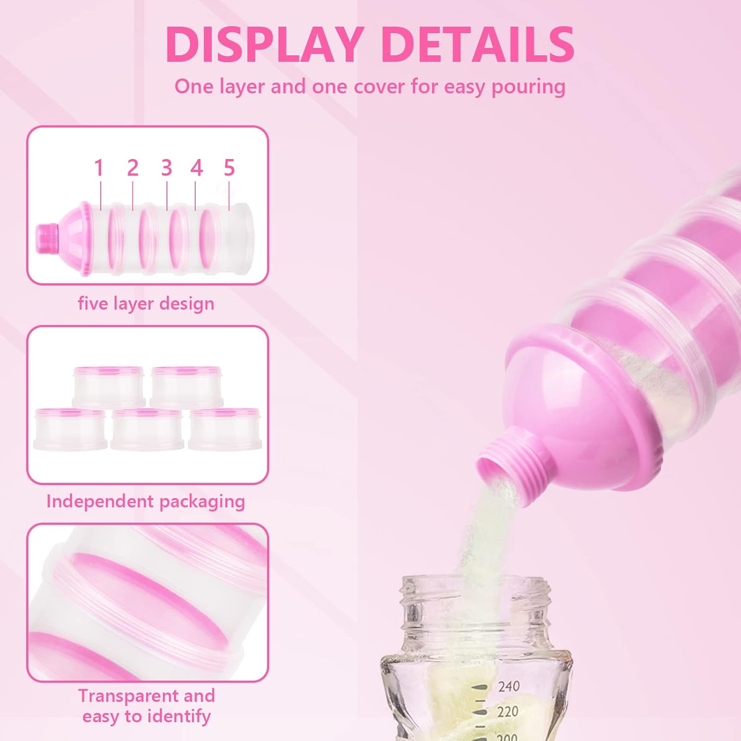 Thumbnail 4 de Vicloon Milk Powder Dispenser 2-Pack
