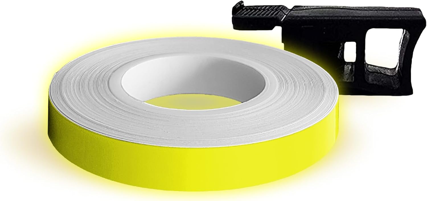 Detalle de Wheel Stripes Strisce Fluorescenti per Cerchi Moto con Applicatore – Giallo 7 mm x 6 mt
