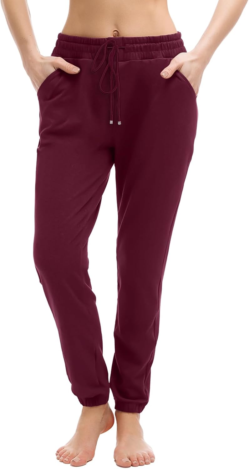 Detalle de Walifrey Women's Joggers with Pockets: Comfortable Everyday Lounging and Activewear