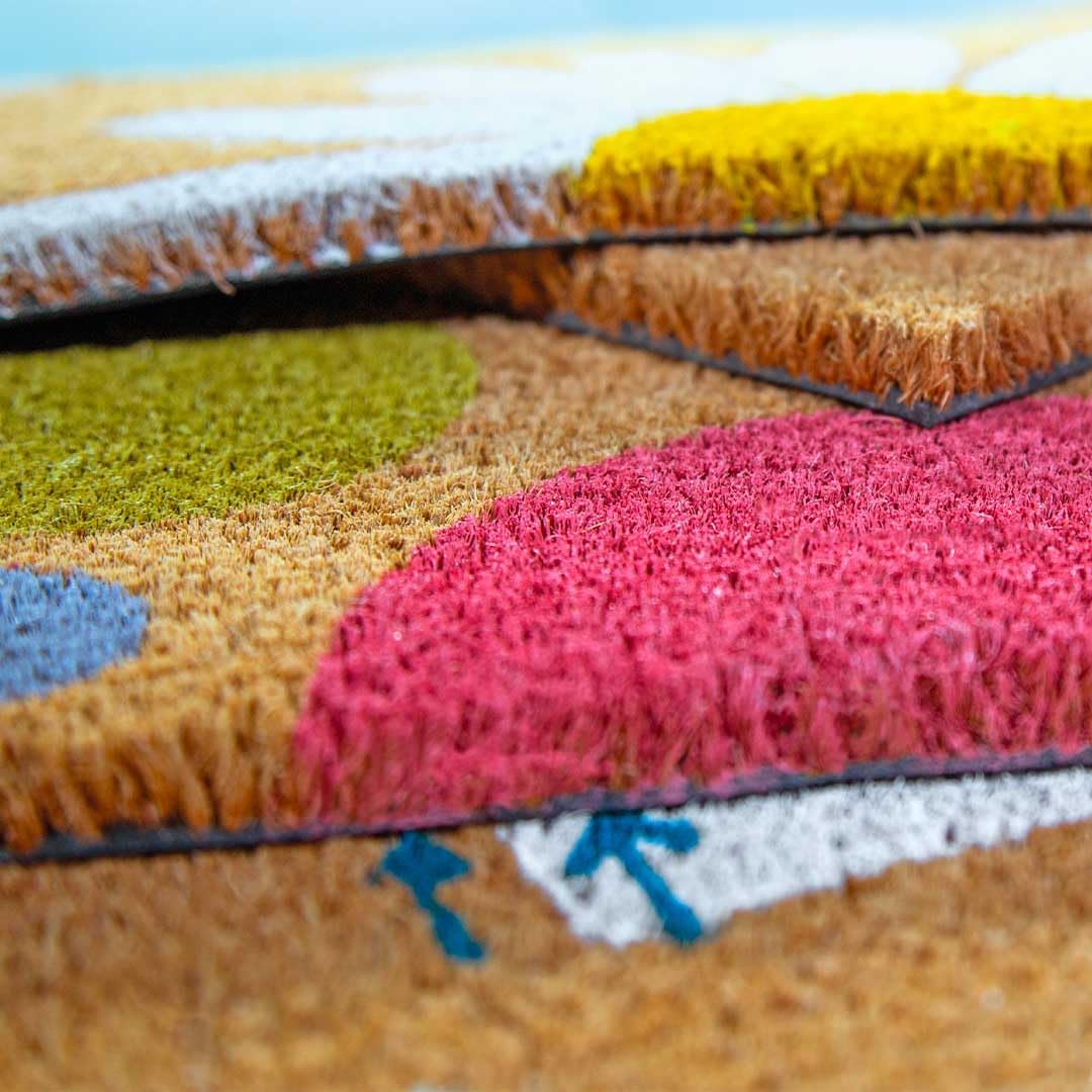 Detalle de OLIVO.shop | FANTASY 12 Zerbino ingresso 30x50 cm con stampa colorata in fibra di cocco naturale