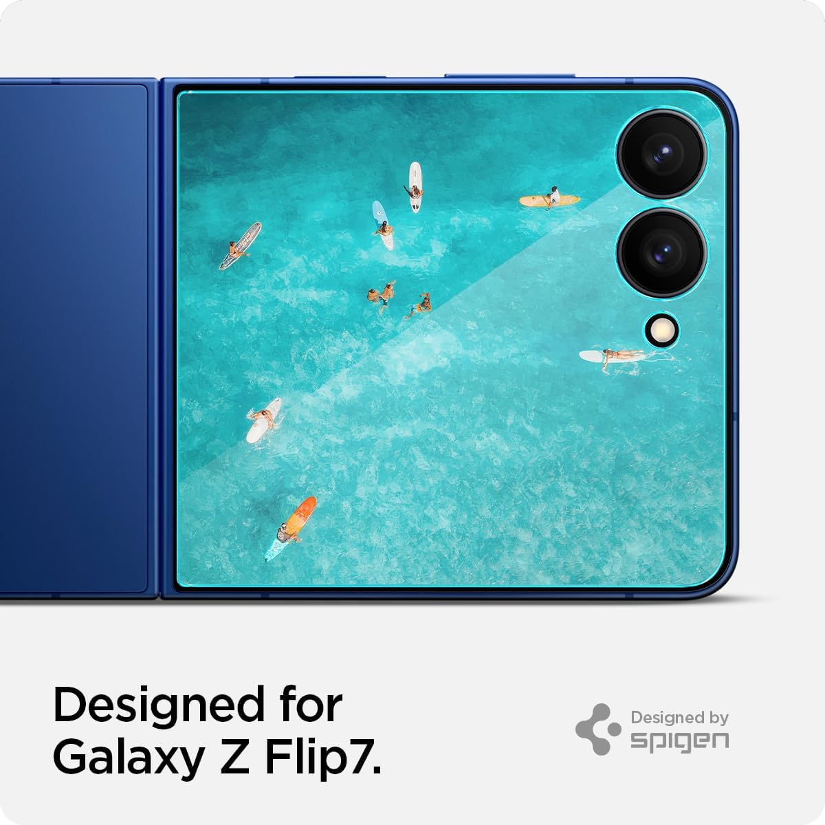 Thumbnail 1 de Spigen Glas.tR EZ Fit verre trempé pour Samsung Galaxy Z Flip7 (2 pièces) – dureté 9H, kit d’installation inclus