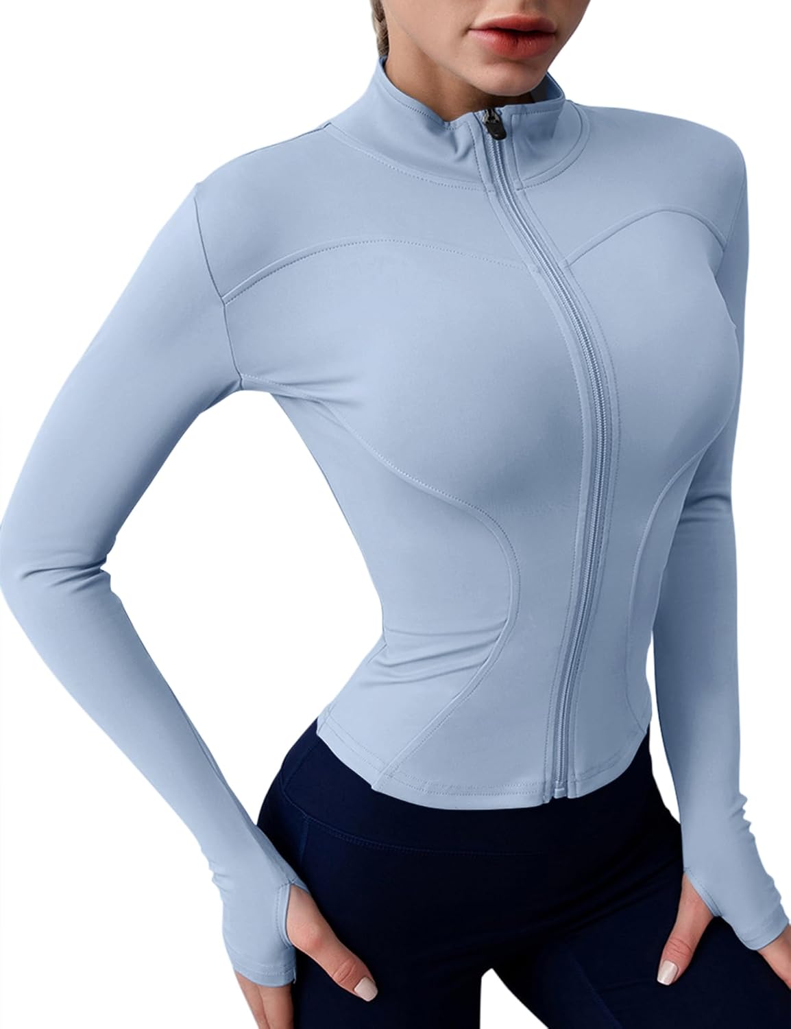 Rapbin Damen Laufjacke Langarm für Fitness
