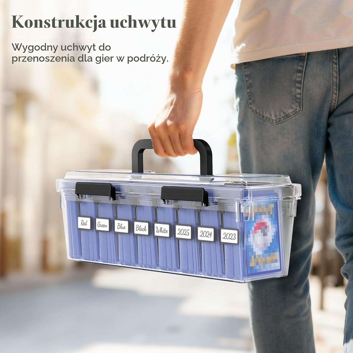 Detalle de Lifewit 25041 – zestaw 4 pudełek na karty, do 3600 kart, 32 przegródki