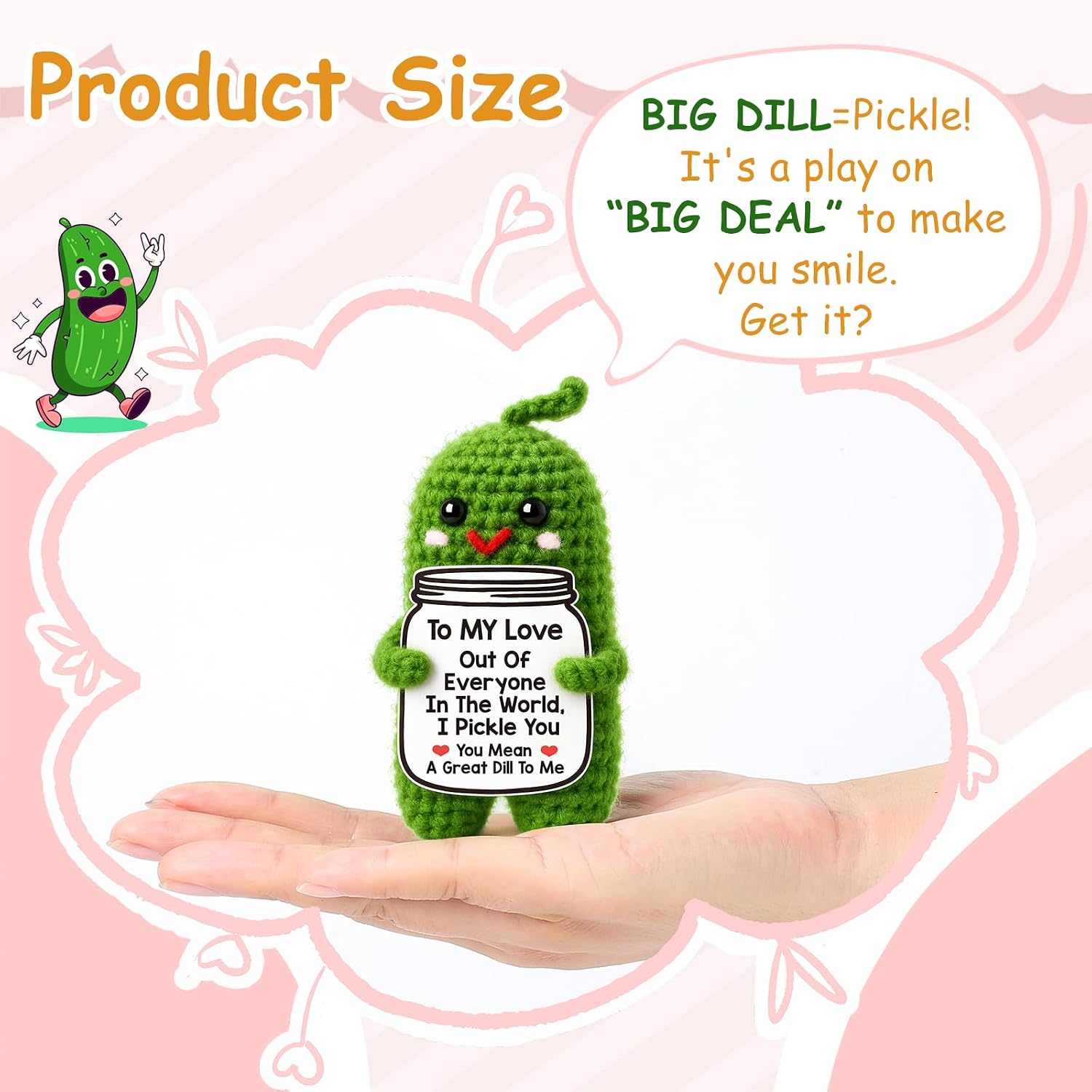Thumbnail 4 de Crochet Pickle Valentine Gift