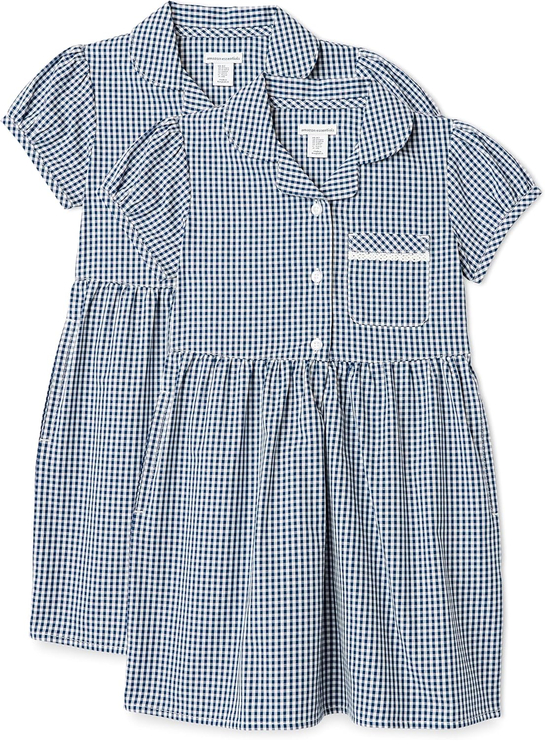 Thumbnail 6 de Amazon Essentials Girls' Gingham School Uniform Dress (Pack of 2)