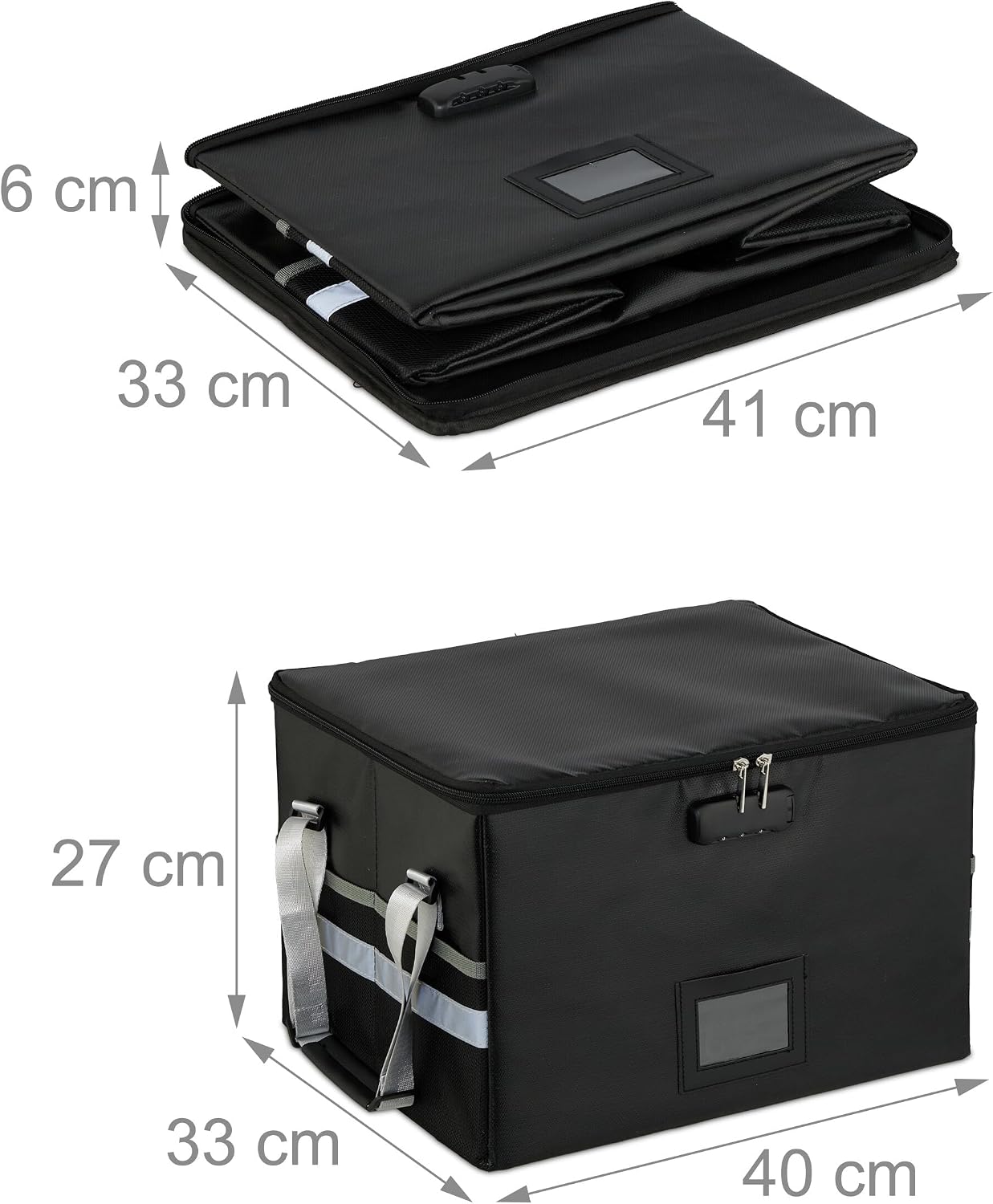 Thumbnail 3 de Relaxdays Fireproof A4 Document Case, Waterproof with 3-Digit Combination Lock