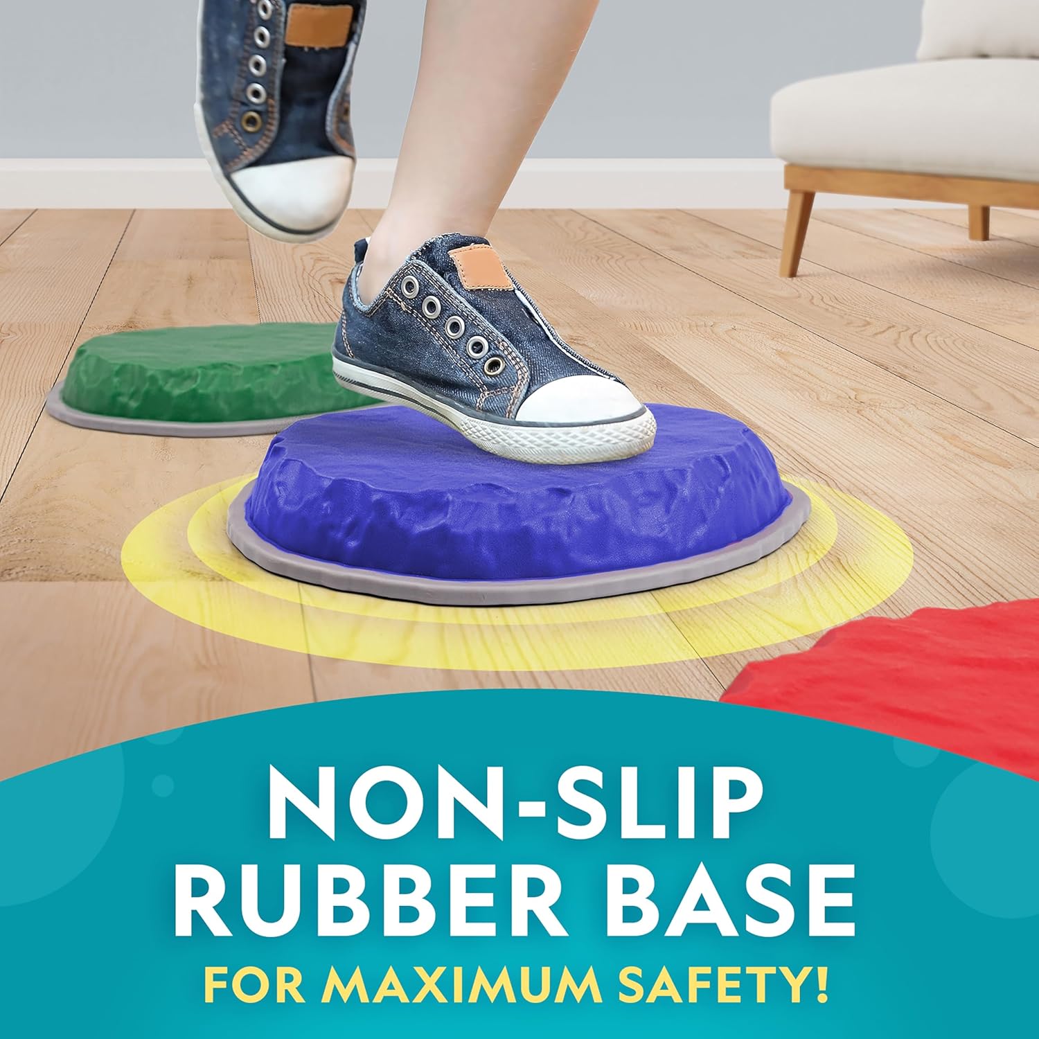 Detalle 2 de National Geographic Kids Jumbo Balance Stepping Stones 12 🧩