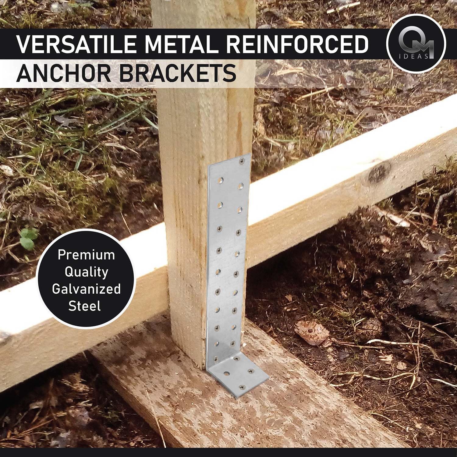 Thumbnail 3 de OMIDEAS 10 x Flachstahlanker 200 x 40 x 40 mm, Zuganker aus verzinktem Stahl