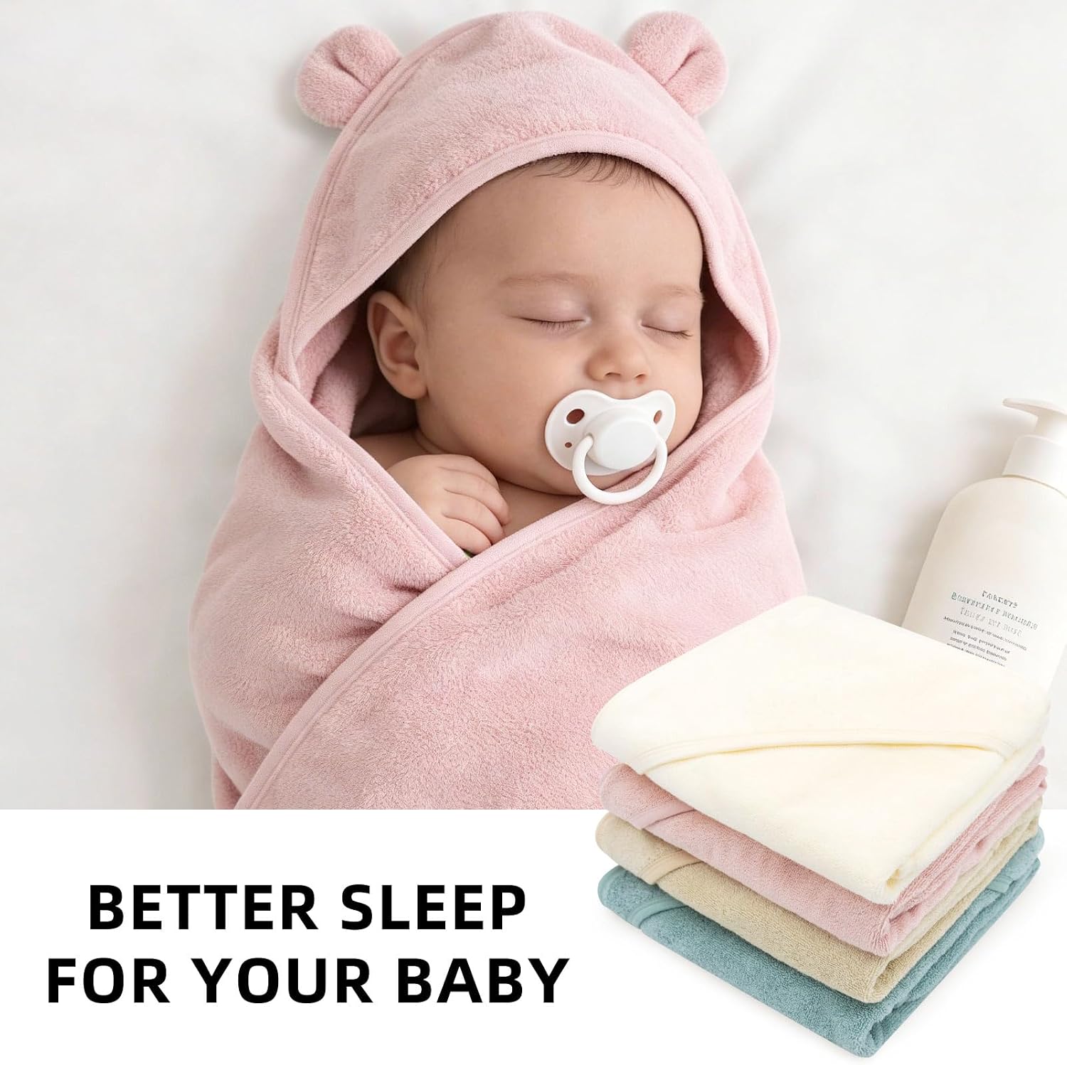 Detalle 2 de LifeTree Baby Hooded Towel 30 x 30 Inches