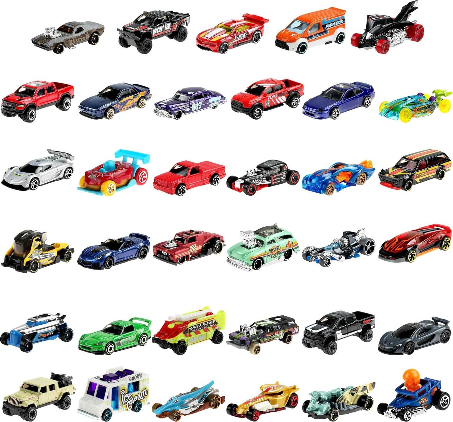 Thumbnail 6 de Hot Wheels Coffret 50 véhicules – coffret aléatoire, miniatures détaillées et boîte rangement