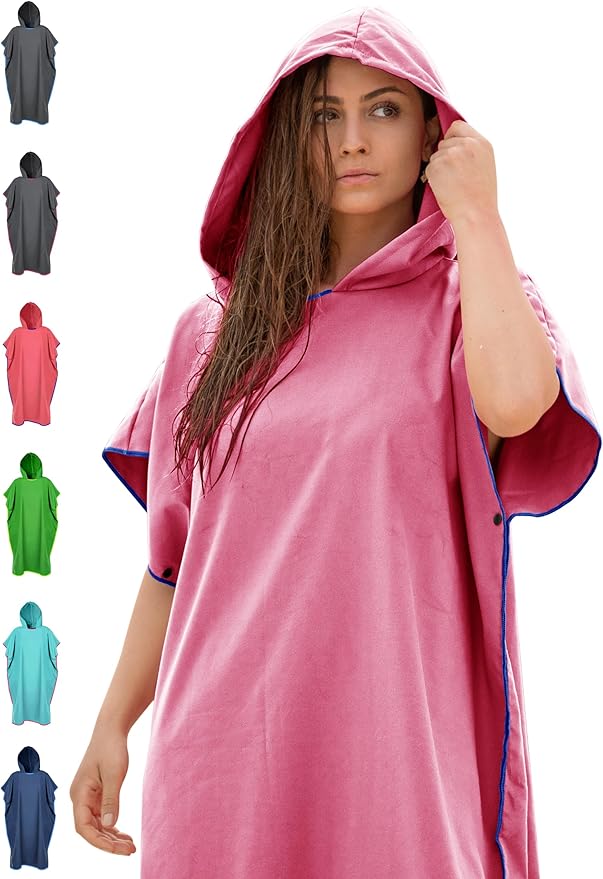 NirvanaShape Toalla Poncho Secado Rápido para Adultos 🏄