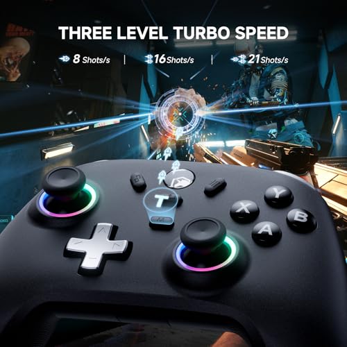 Detalle 1 de ECHTPower Controller gaming per PC e Switch, Hall, 1000 Hz e base di ricarica