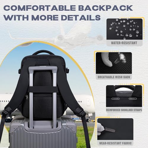 Thumbnail 6 de Mochila de viaje VMIKIV 40x30x20/40x20x25: cabina para Ryanair, Vueling y otras aerolíneas con compartimentos y bolsillo antirrobo