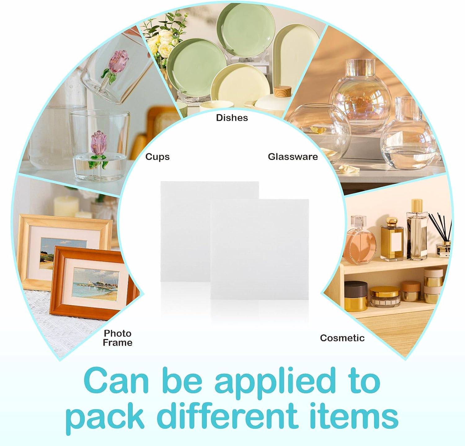 Thumbnail 4 de UEIVEDOS DOS001 Foam Packing Set, 4 Pouch Sizes, Sheets and Fragile Stickers