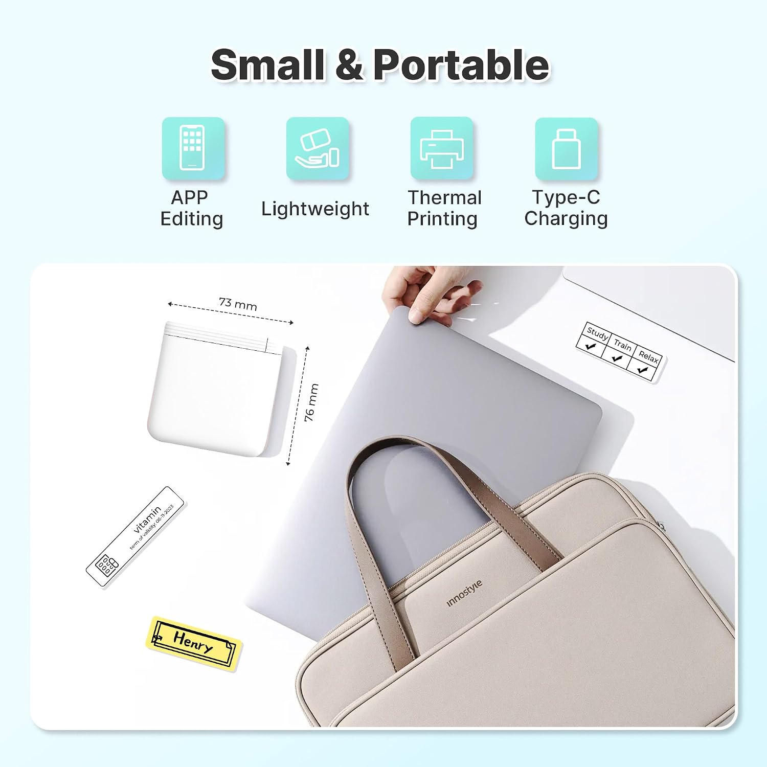 Detalle de FLEXYVA Mini Label Maker, 203 DPI